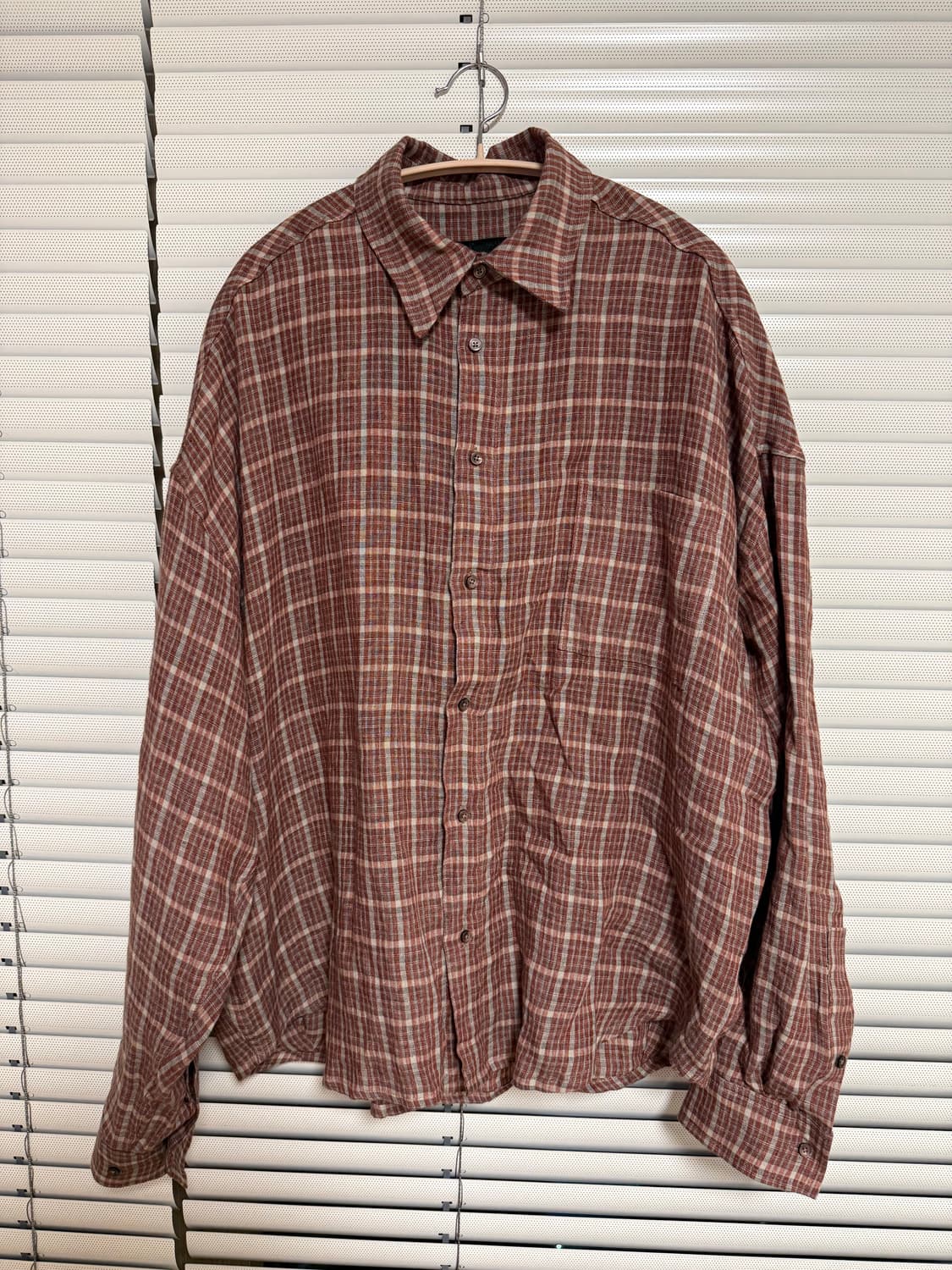 카미엔 린넨 체크 셔츠 상품이미지1