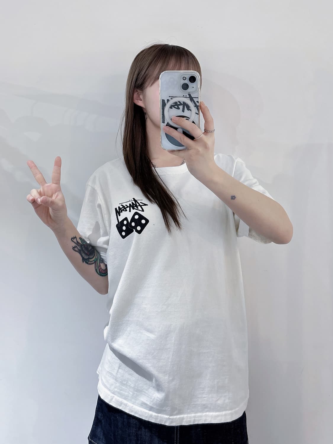 스투시 다이스 화이트 반팔 상품이미지2