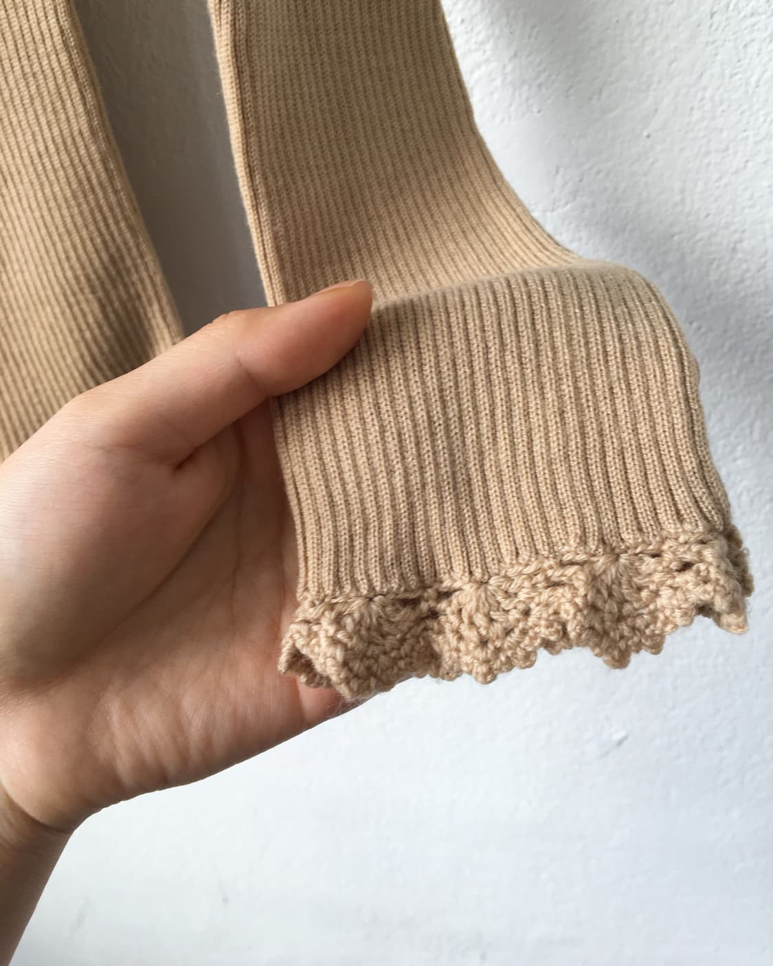 Fur trimming ribbed knit 상품이미지4
