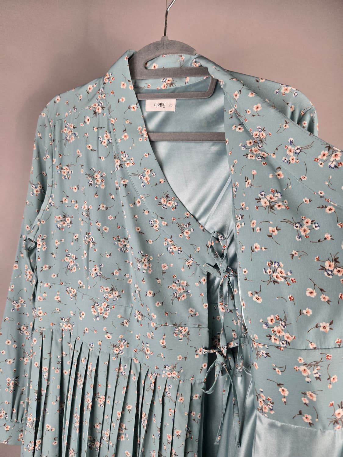 [무료배송]다래원 1 여성 플라워 생활 한복 철릭 롱 원피스 상품이미지8