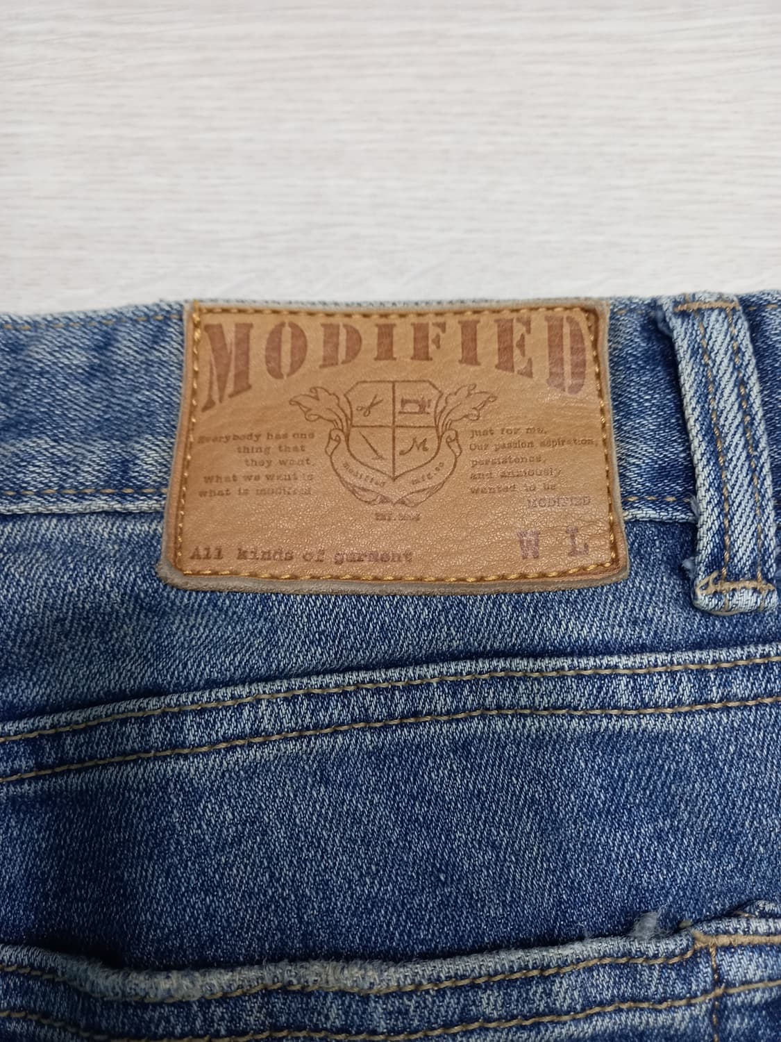 30 MODIFIED Kor 워싱 스판 슬림일자진 30-171 상품이미지5