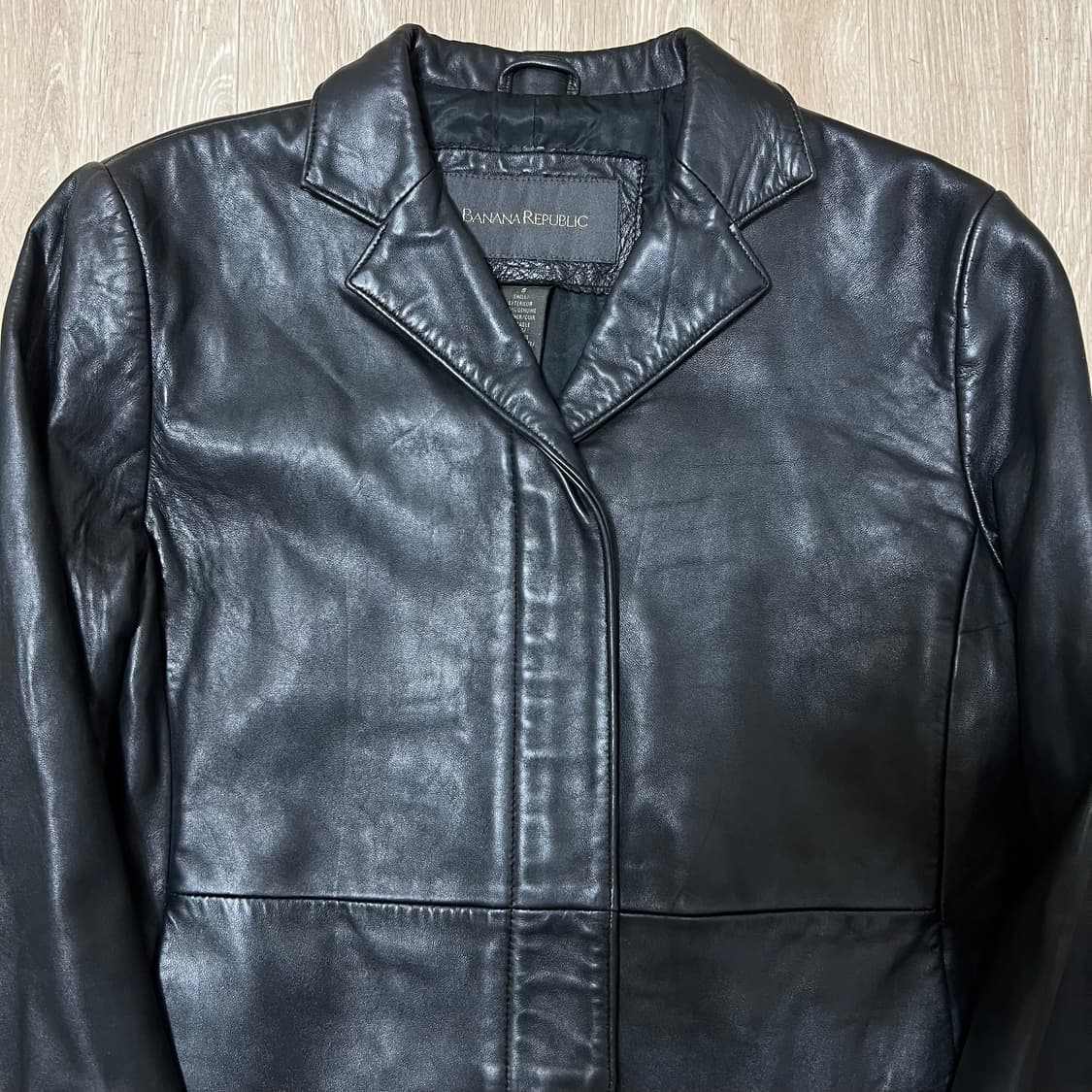 바나나리퍼블릭 천연 양가죽 라이더 가죽자켓 S/90  상품이미지2