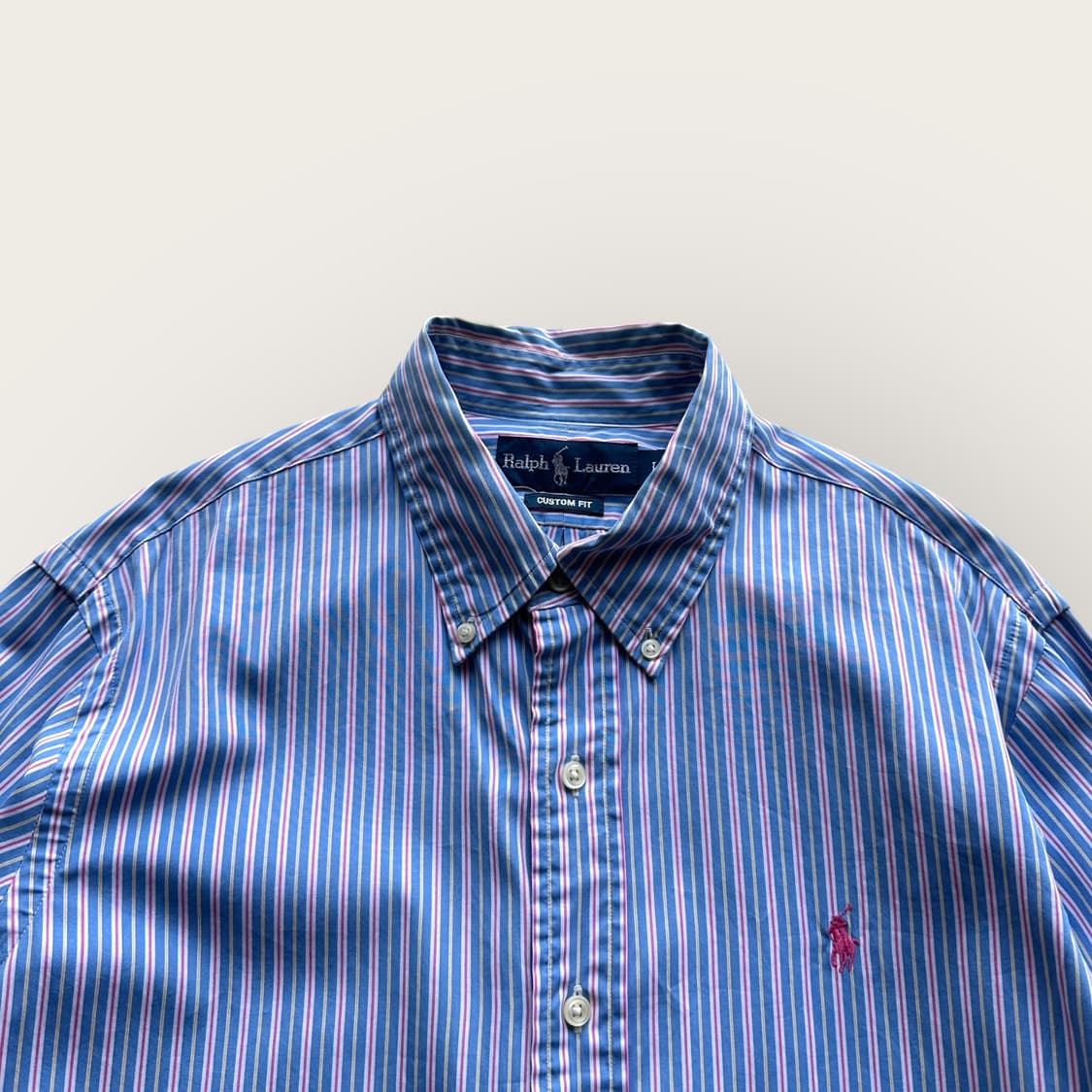 폴로 블루 스트라이프 셔츠 L 상품이미지2