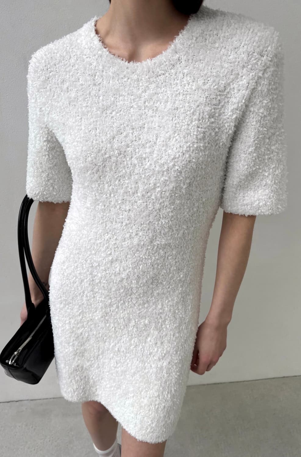 드래곤블루스 실루엣 니트 원피스 - 아이보리 S 상품이미지5