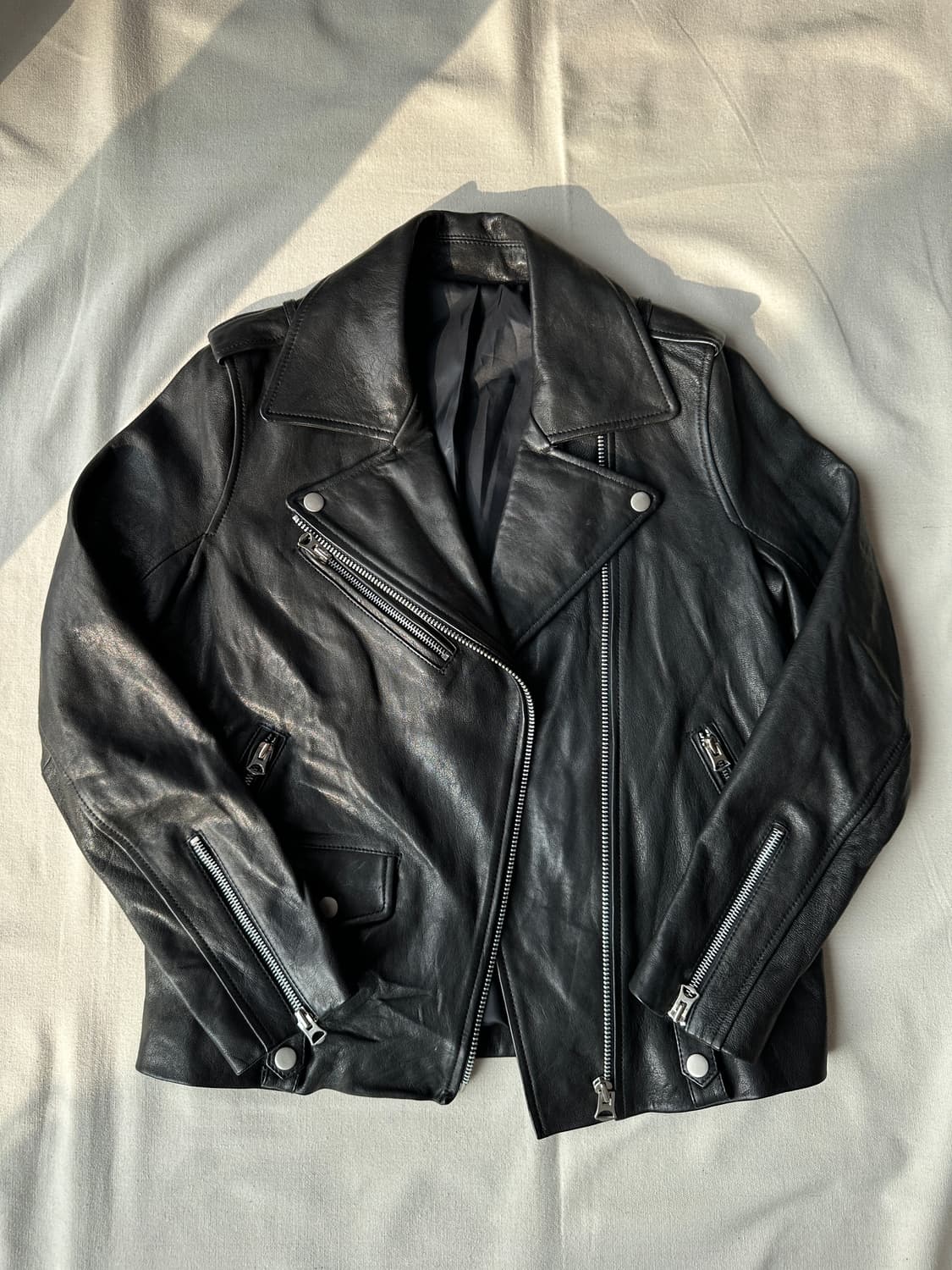 M Japanese vintage 양가죽 라이더 자켓 상품이미지1