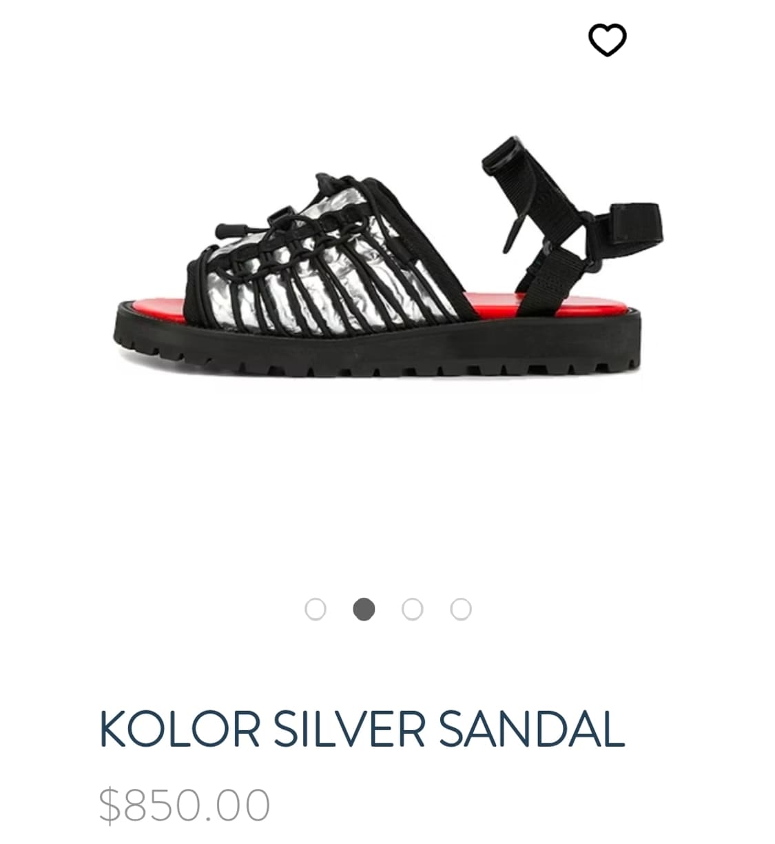 (새상품)Kolor in Japan 실버 스트렙 비블람 샌들 상품이미지1