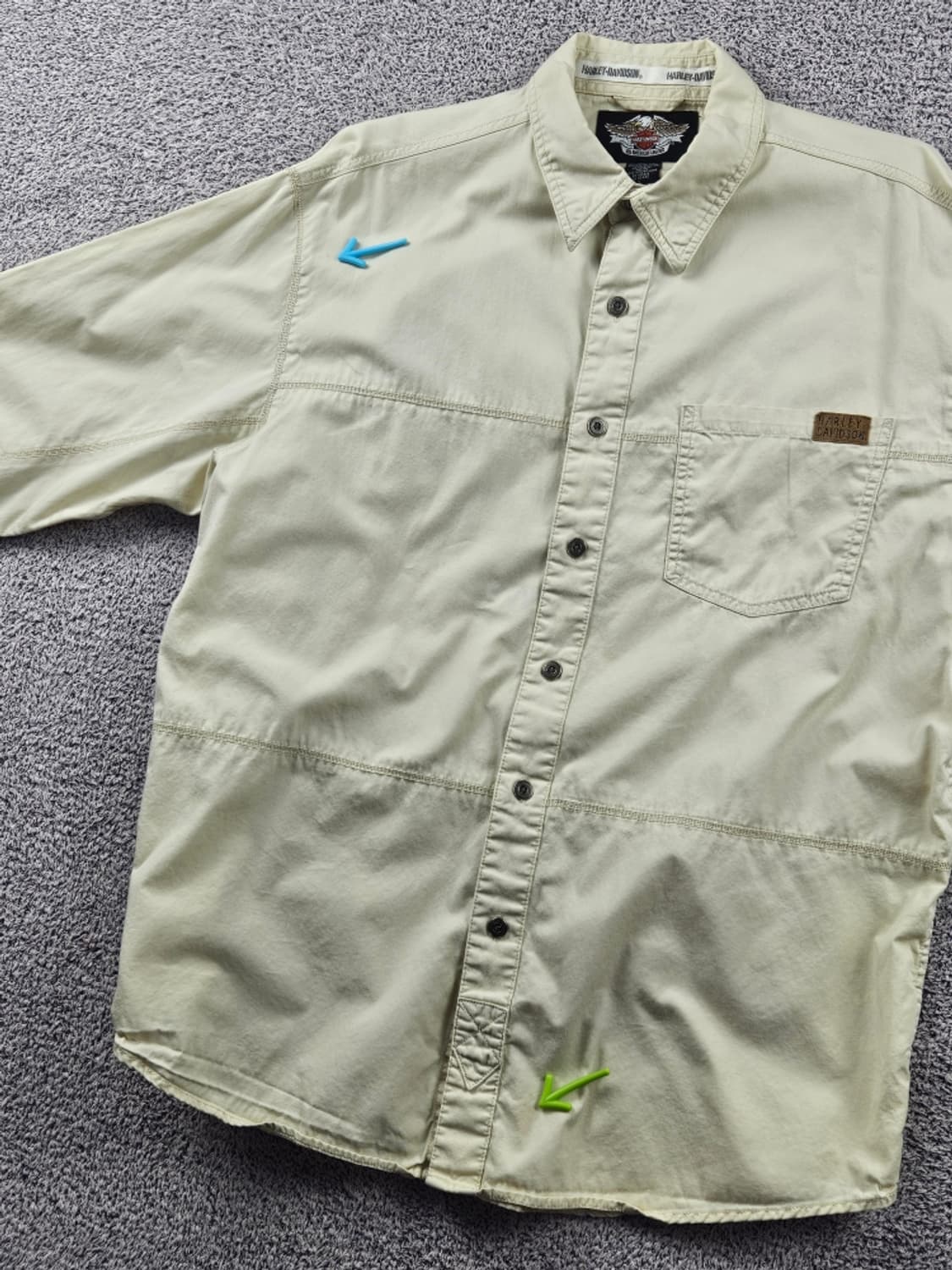 할리데이비슨 플레임 로고 바이커 셔츠 ( L ) / 10712 상품이미지6