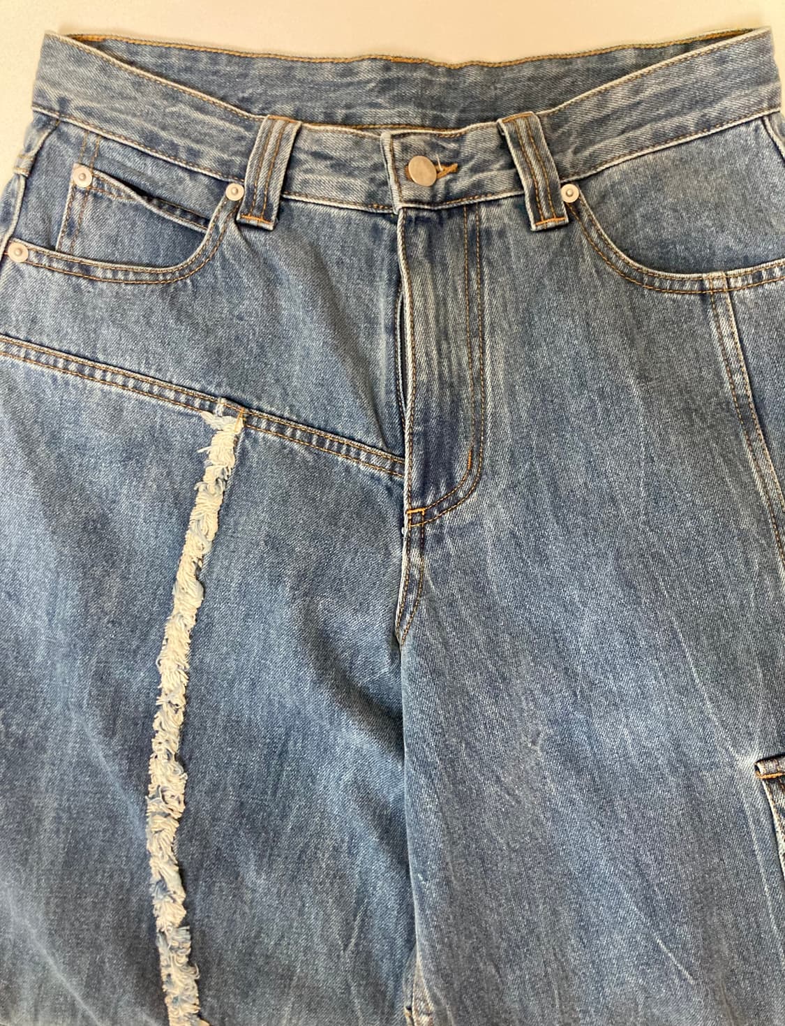 [노운/1]언발란스 와이드 데님 상품이미지2