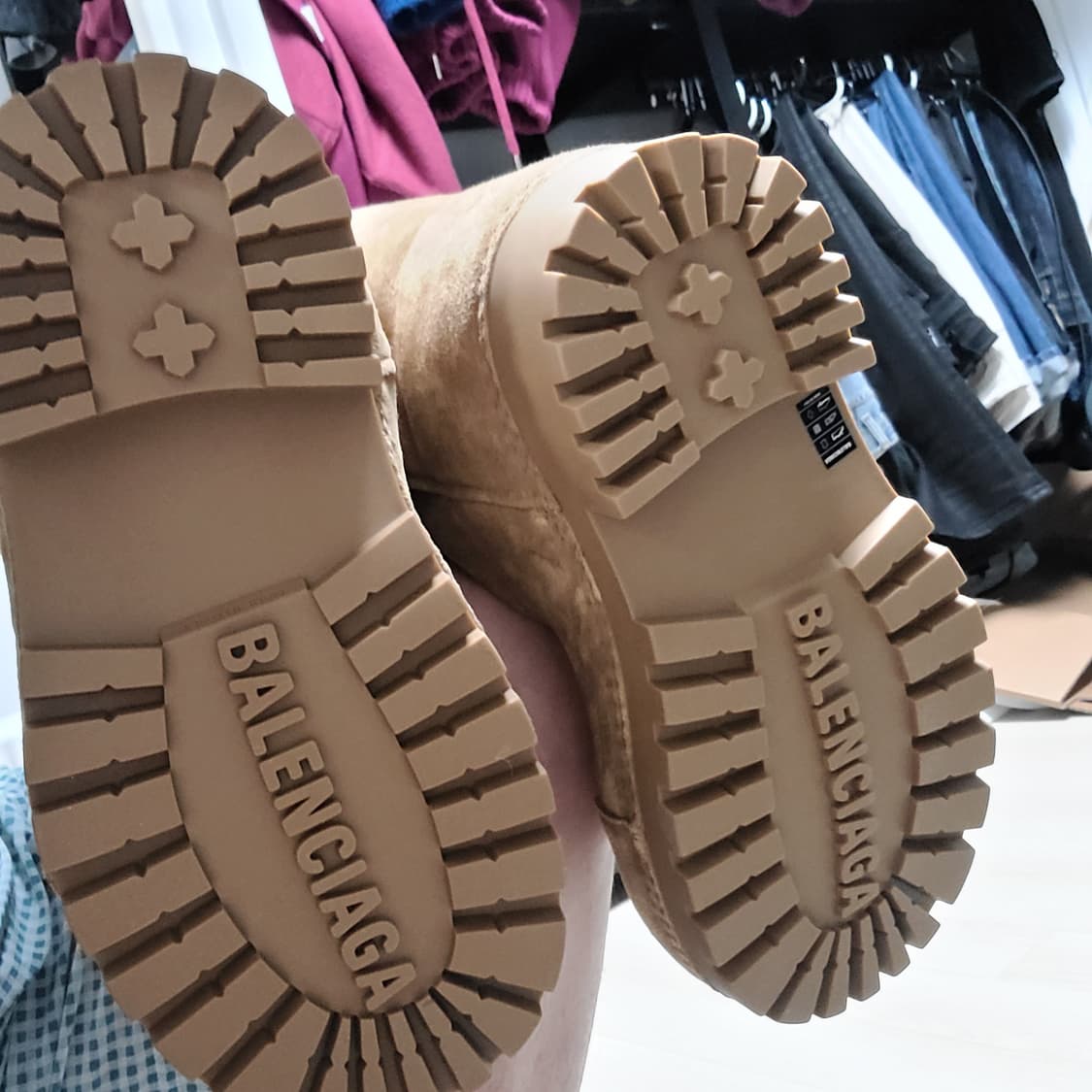 [40E] 발렌시아가 알래스카 퍼 부츠 브라운 상품이미지6