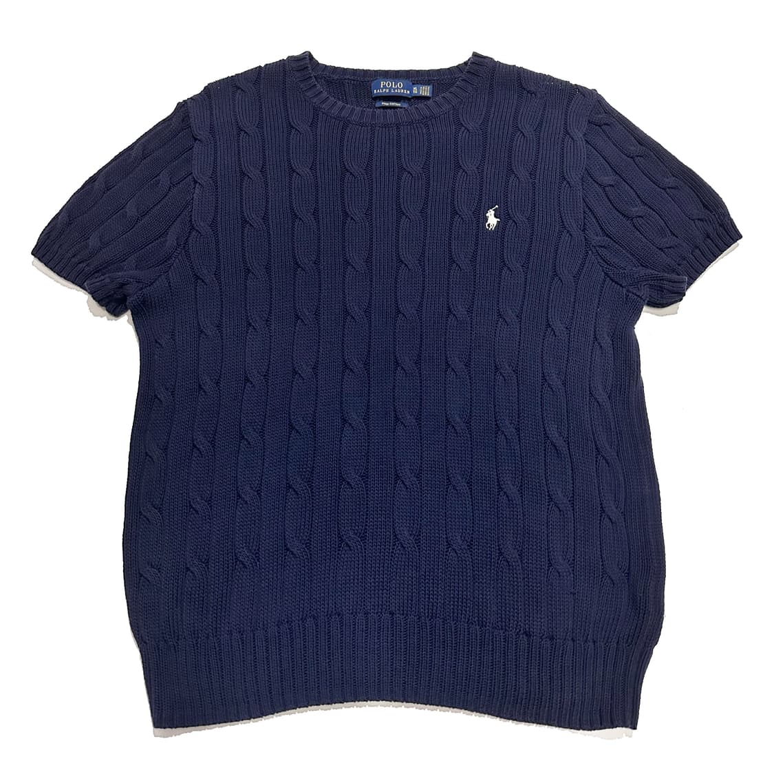 폴로 신형 화이트포니 꽈배기 반팔 니트 상품이미지1