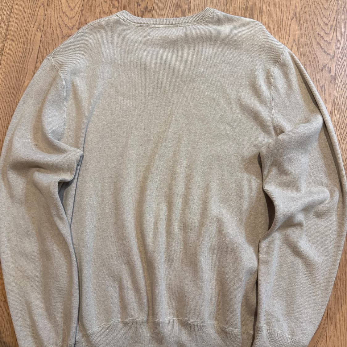 폴로 랄프로렌 오트밀 버건디 미니 포니 코튼 니트  상품이미지5