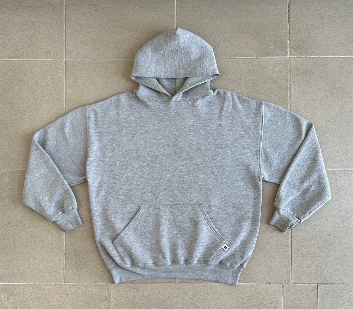 90s 빈티지 러셀 후드 그레이 XL 상품이미지1