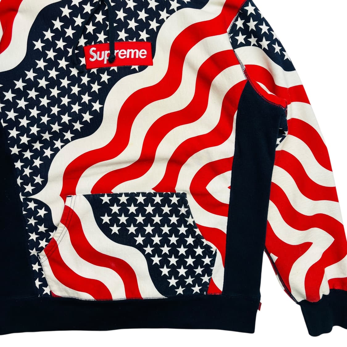 슈프림 박스 로고 성조기 풀오버 후드티 XL 상품이미지3