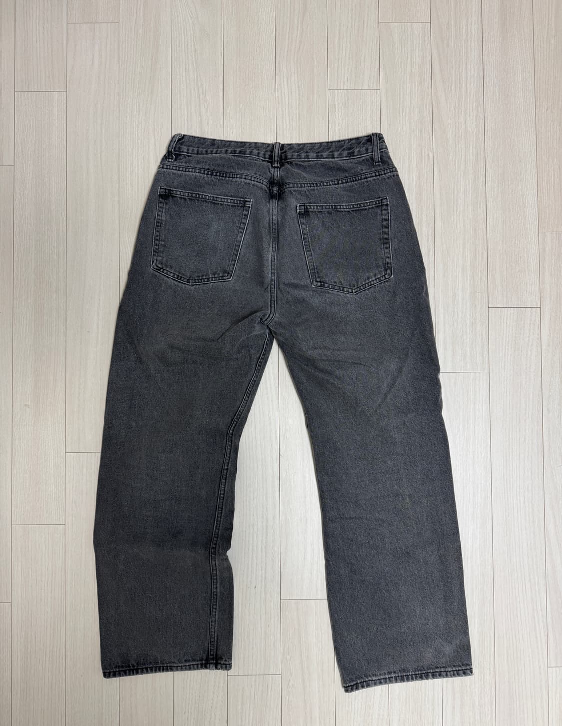 트릴리온/ 바이오스톤 워싱 와이드 데님 팬츠 (DEEP GRAY) 상품이미지2