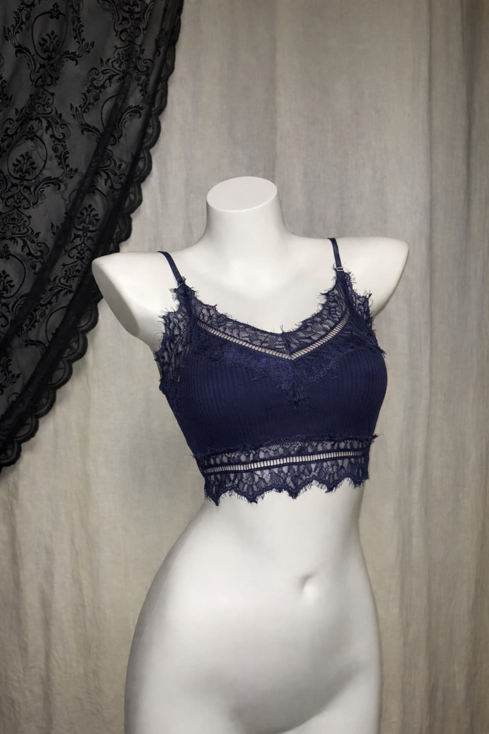 체리퀴리 레이스 브라탑 화이트/핑크/소라/네이비 쓰리타임즈포어링애즈온갸루 상품이미지2