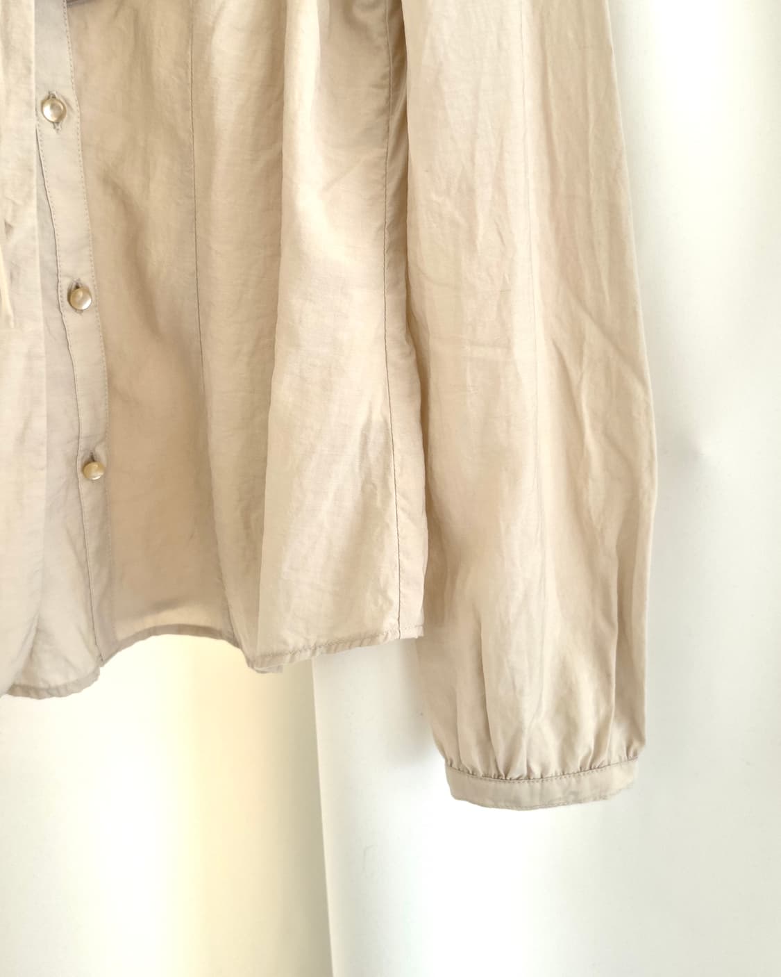 [RU PLAIN] ribbon cotton blouse  상품이미지6