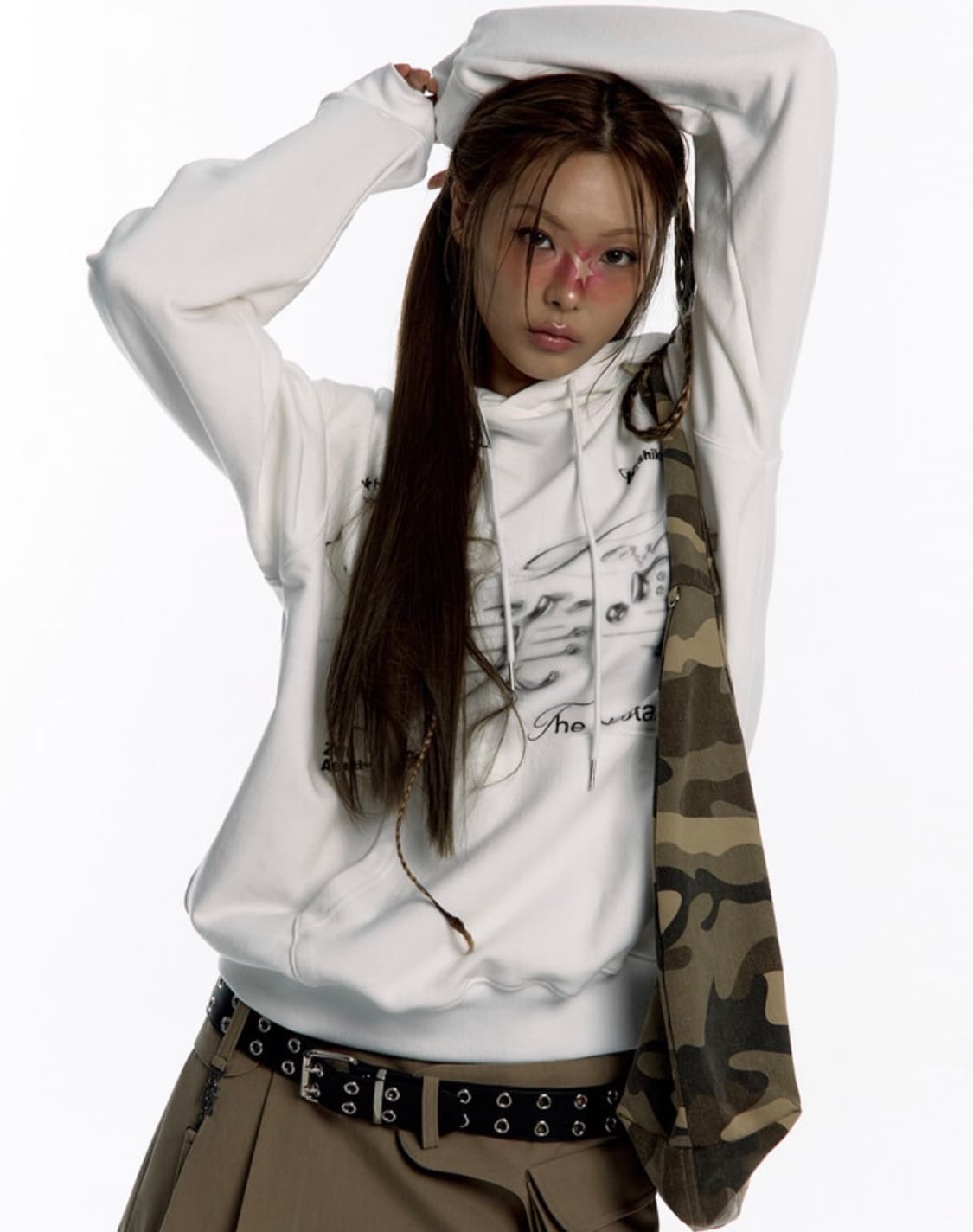 카시코 어세스틱 후디 후드티 화이트 상품이미지2