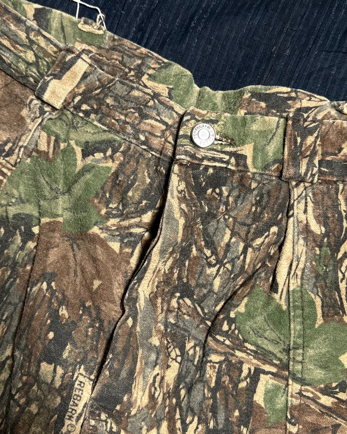 90‘s 빈티지 트리 바크(나무껍질) 패턴 헌팅 팬츠 34 상품이미지2