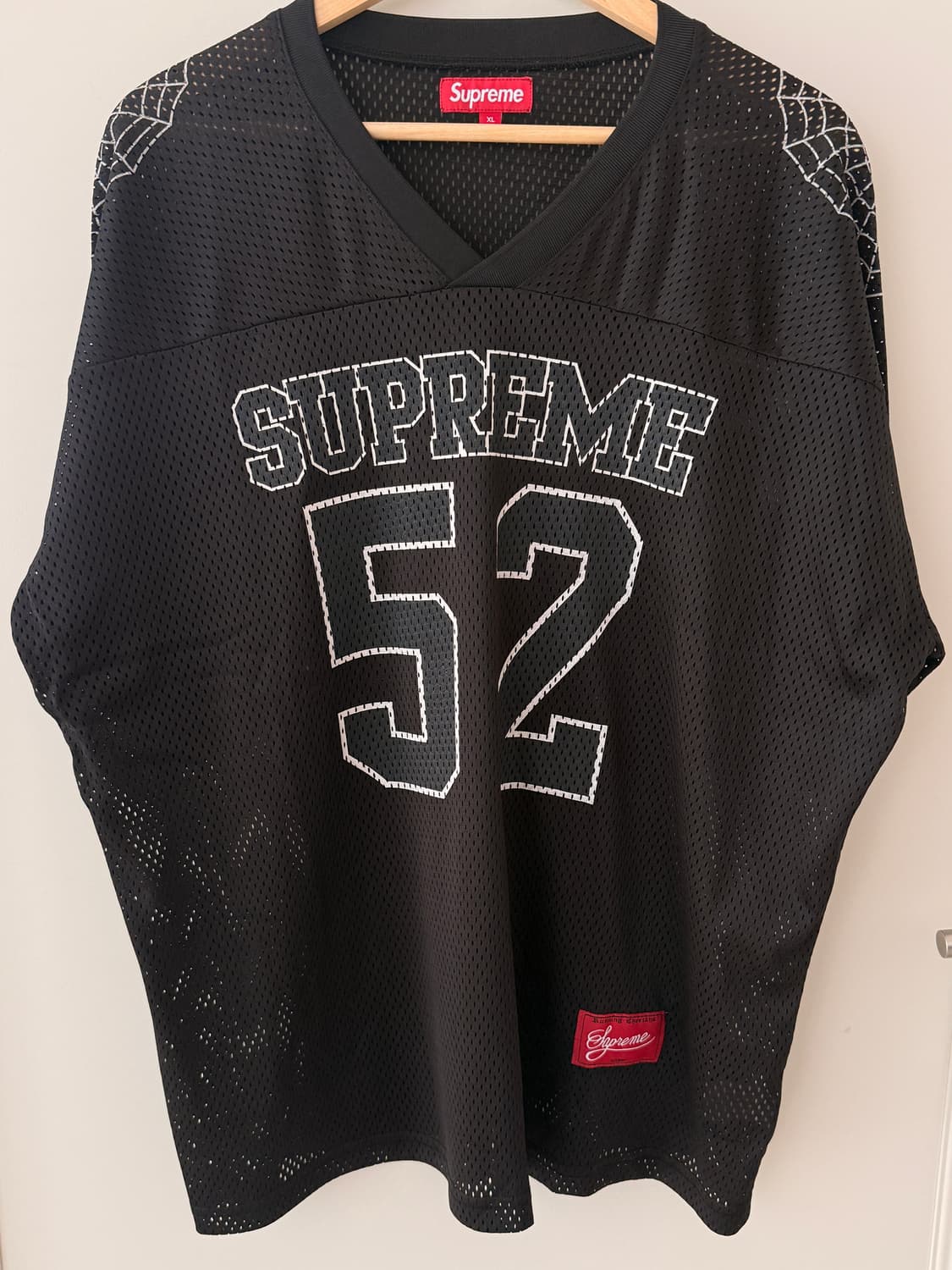 슈프림(SUPREME) 스파이더웹 풋볼져지 XL 상품이미지1