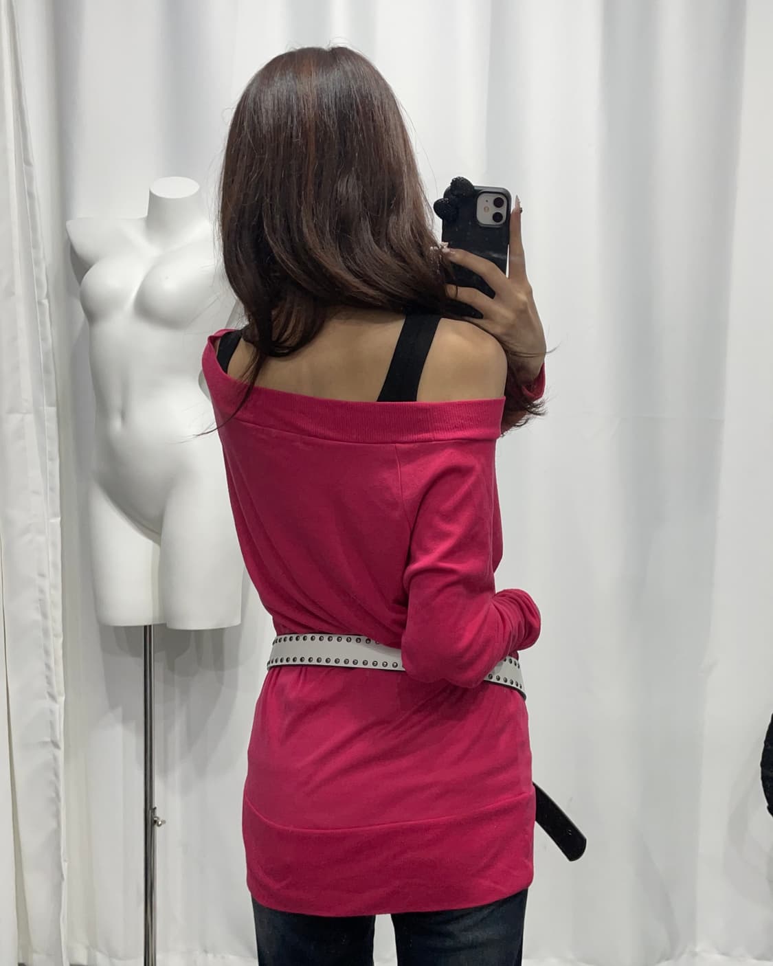 🎸핑크 오프숄더 롱슬리브🎸 상품이미지2