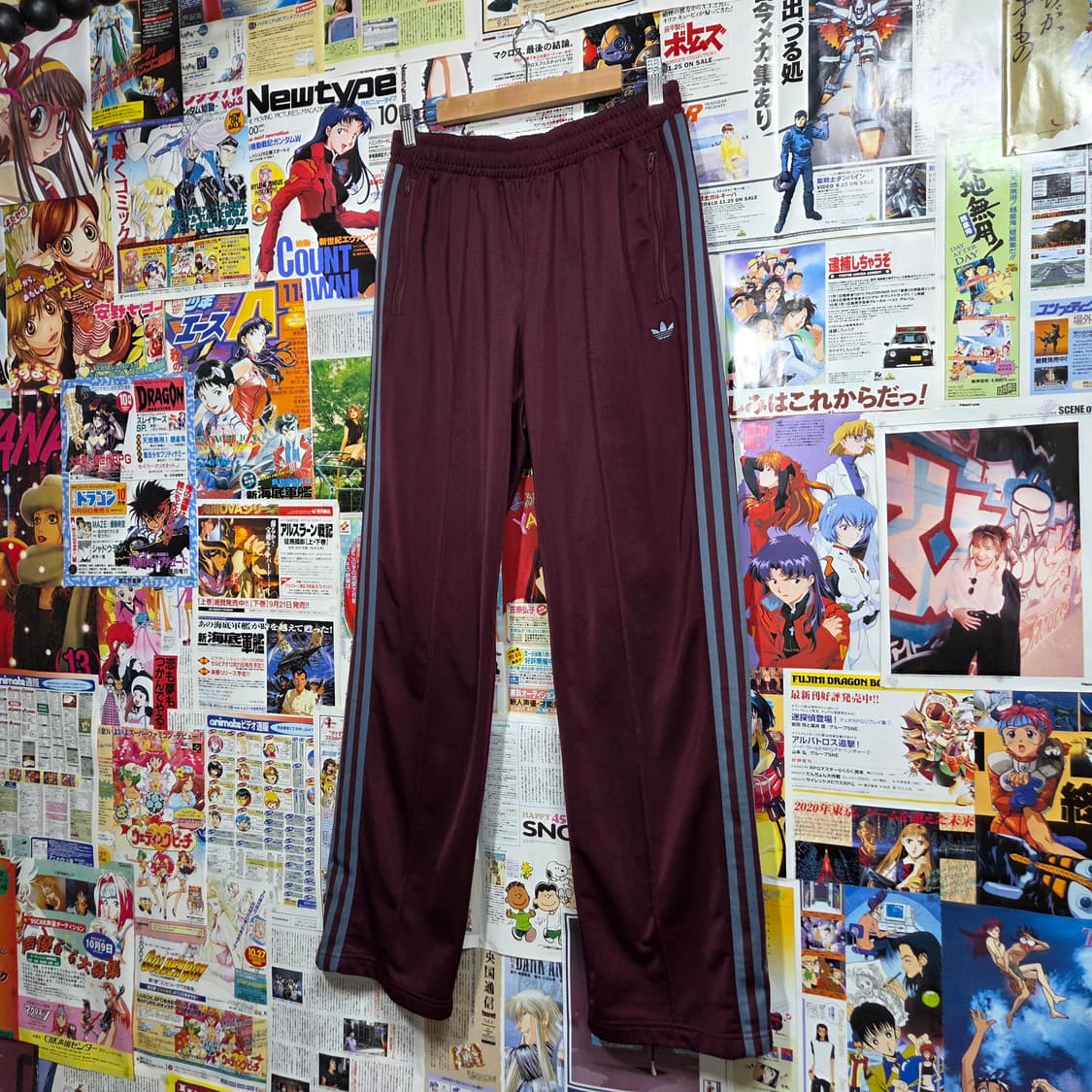 아디다스 파이어버드 BB 트랙 팬츠 마룬 버건디 상품이미지2