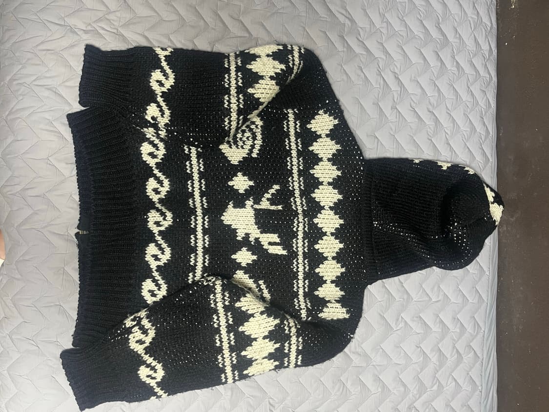 오픈와이와이 자카드 니트집업 상품이미지3