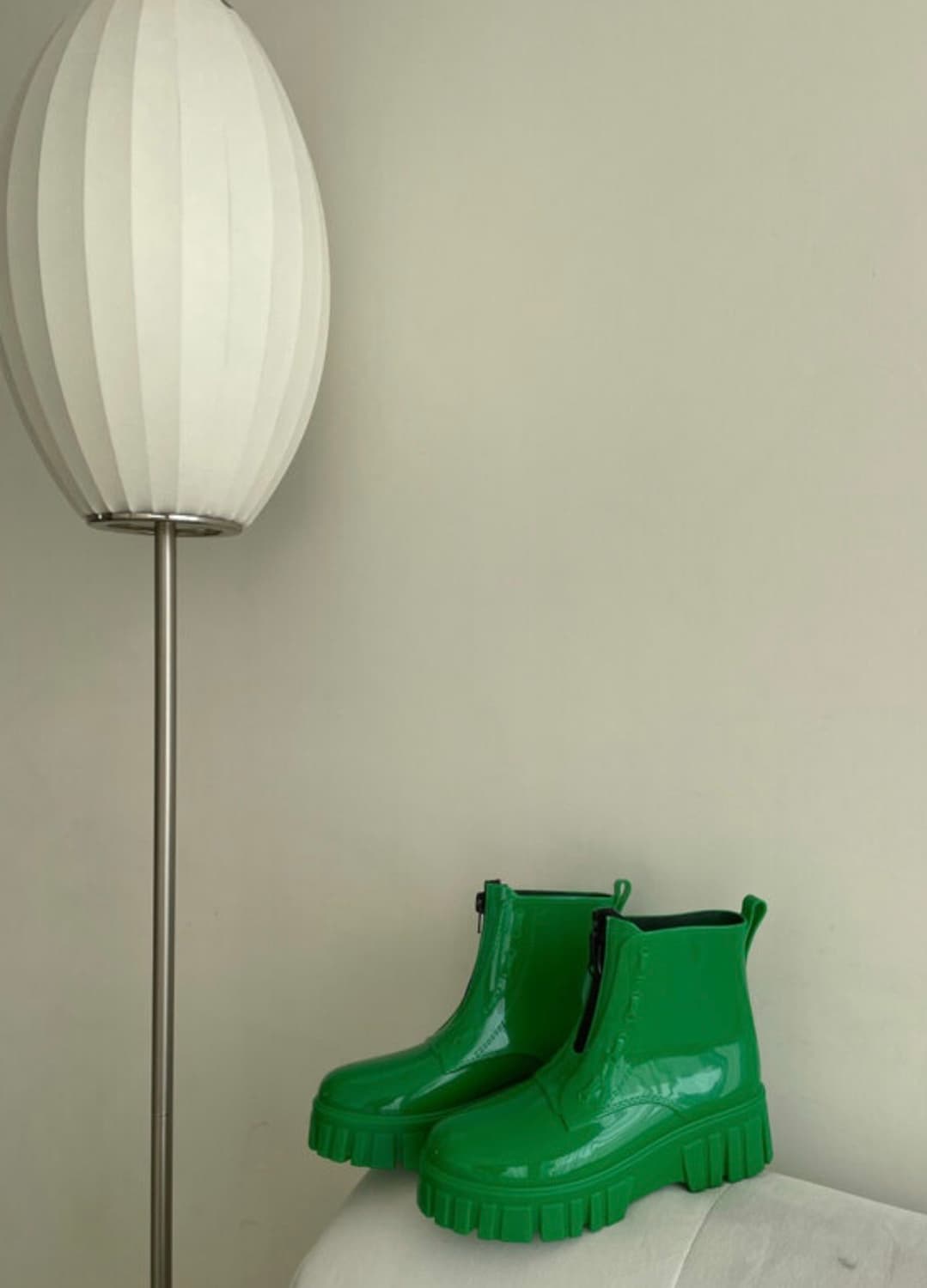 앞지퍼 레인부츠 장화 그린 초록 컬러 230 상품이미지4