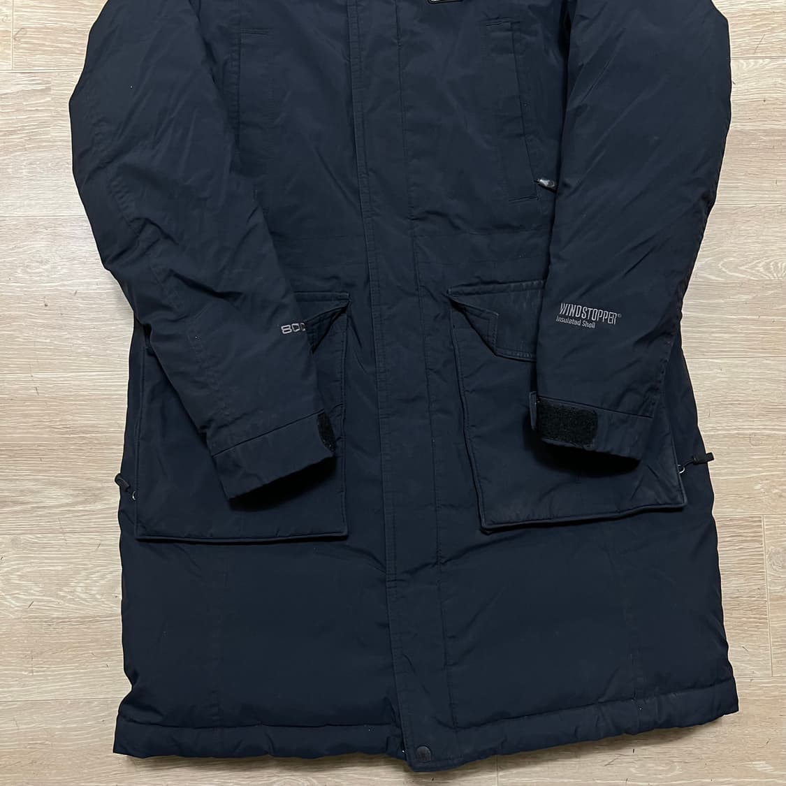 코오롱 스포츠 윈드스토퍼 여성 구스다운 롱패딩 점퍼 [블랙] M/95 상품이미지3