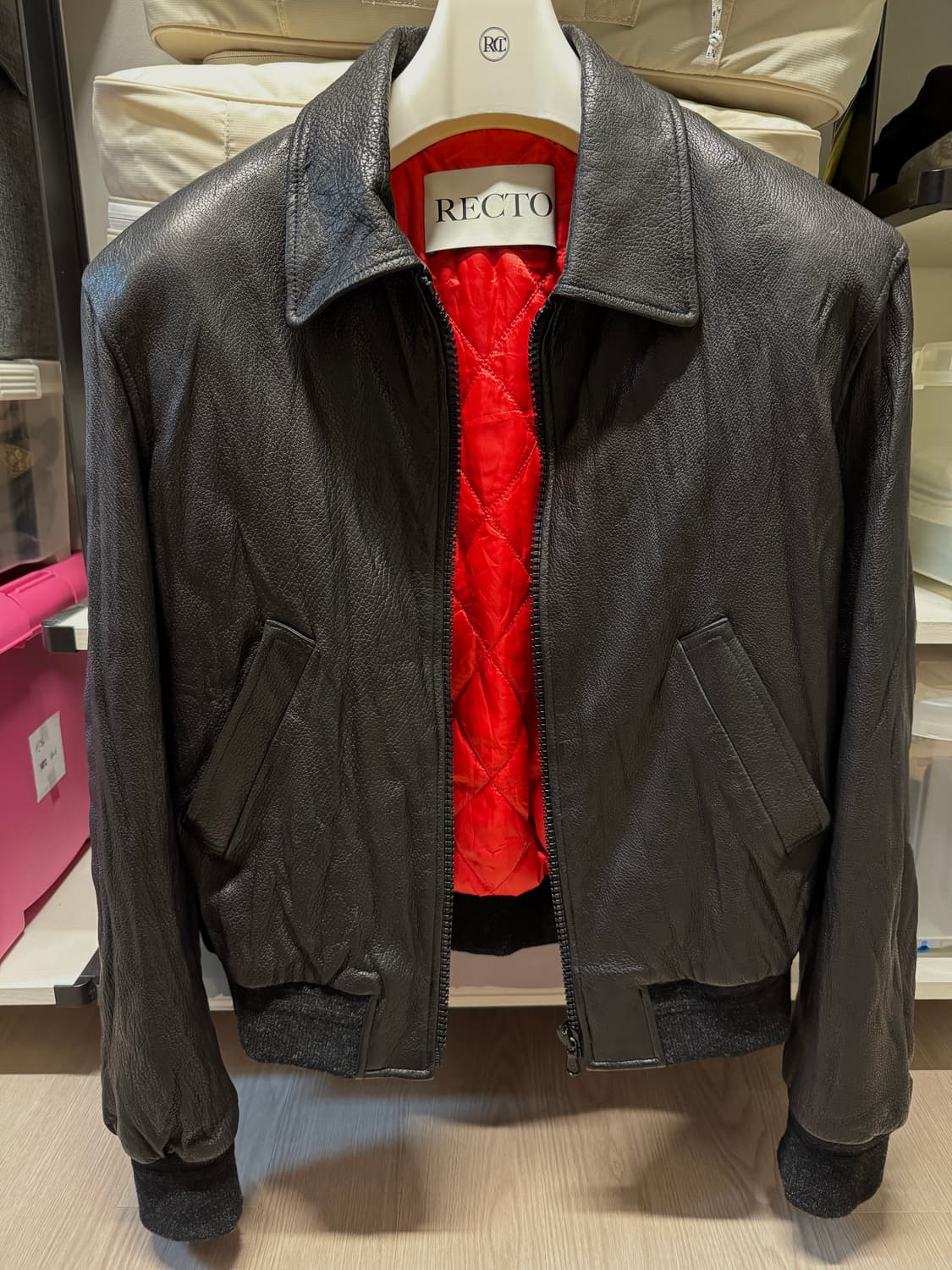 [S]렉토 벤 크링클 레더 자켓 상품이미지2