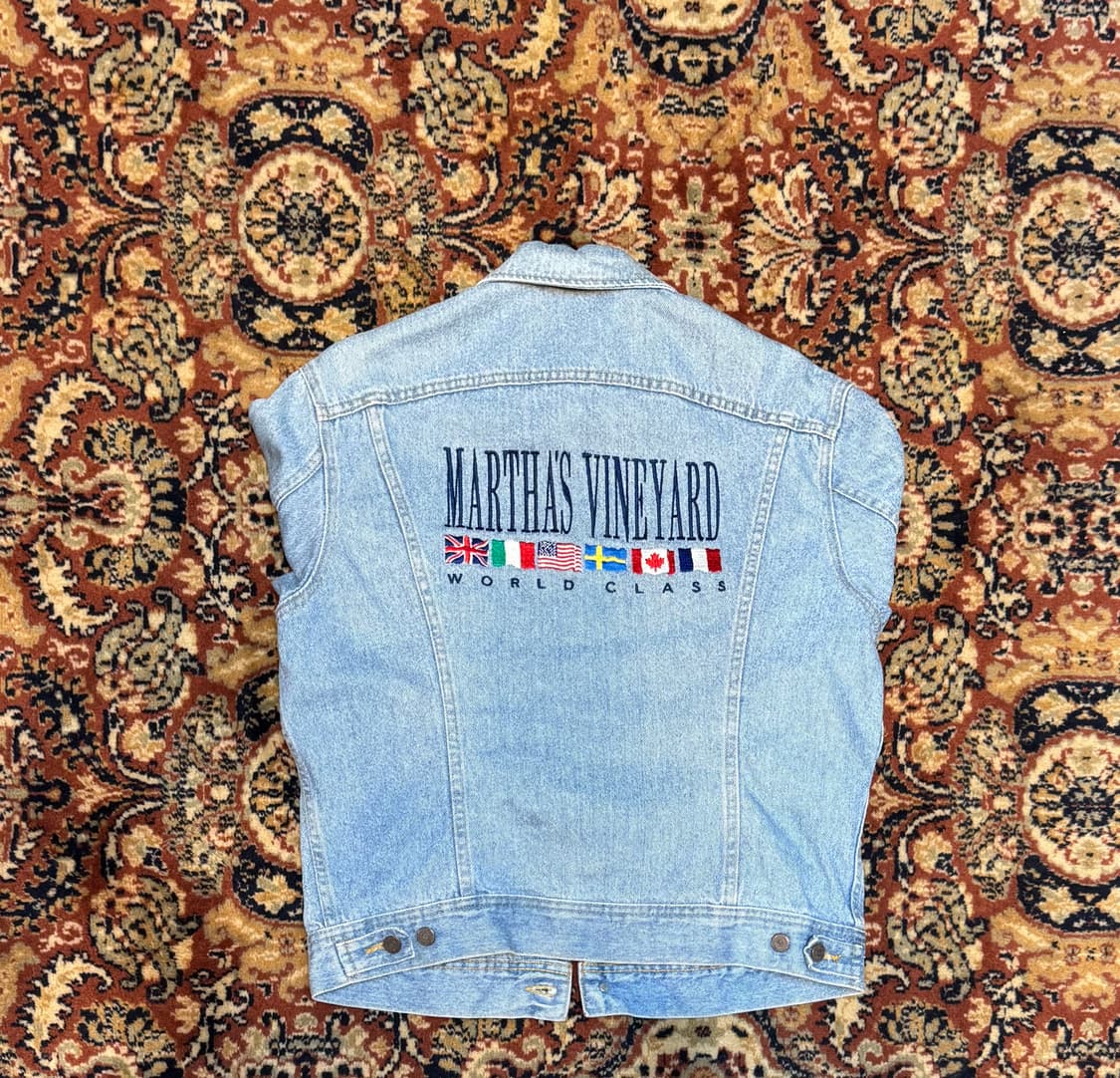 made in USA 빈티지 LEE 트럭커 데님 자켓 M (522) 상품이미지3