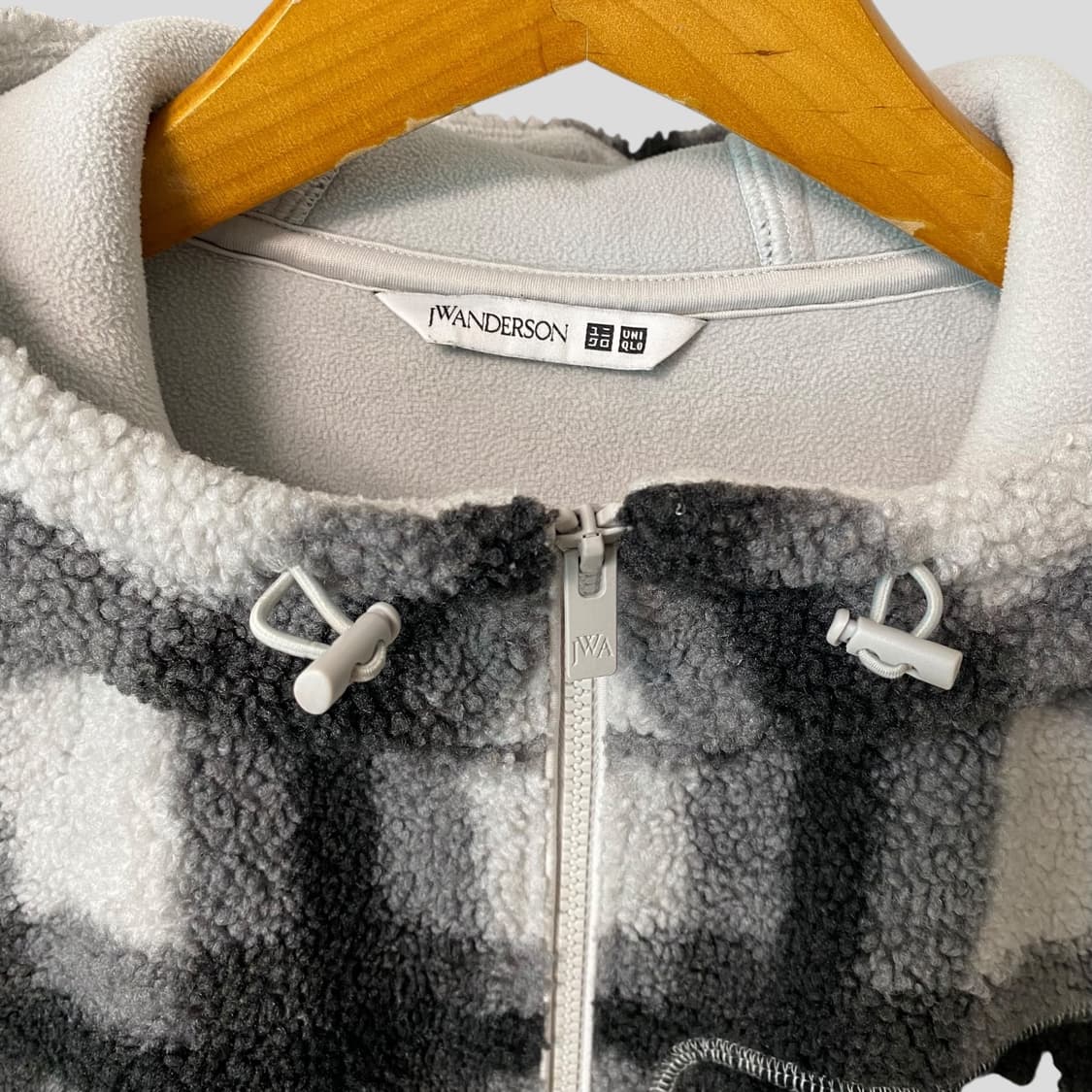 (여성L)유니클로 JW앤더슨 보아 체크 플리스 자켓 상품이미지3