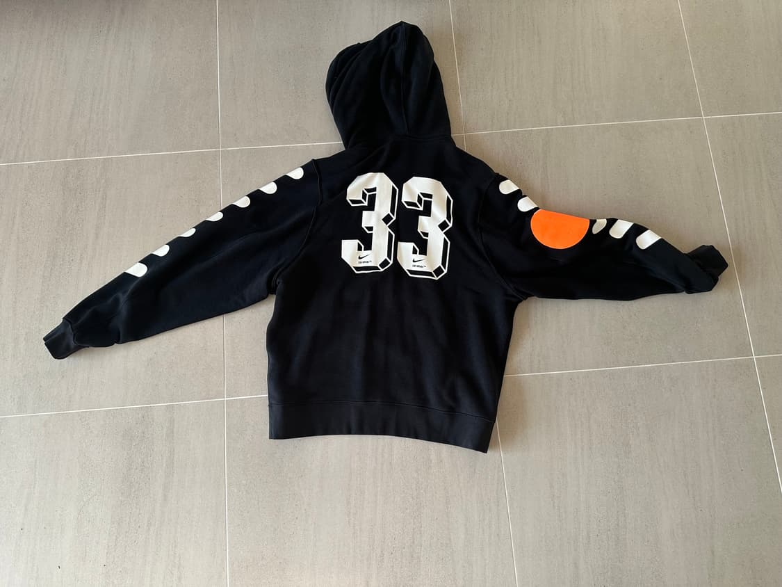 (L) 나이키 오프화이트 후드 상품이미지2