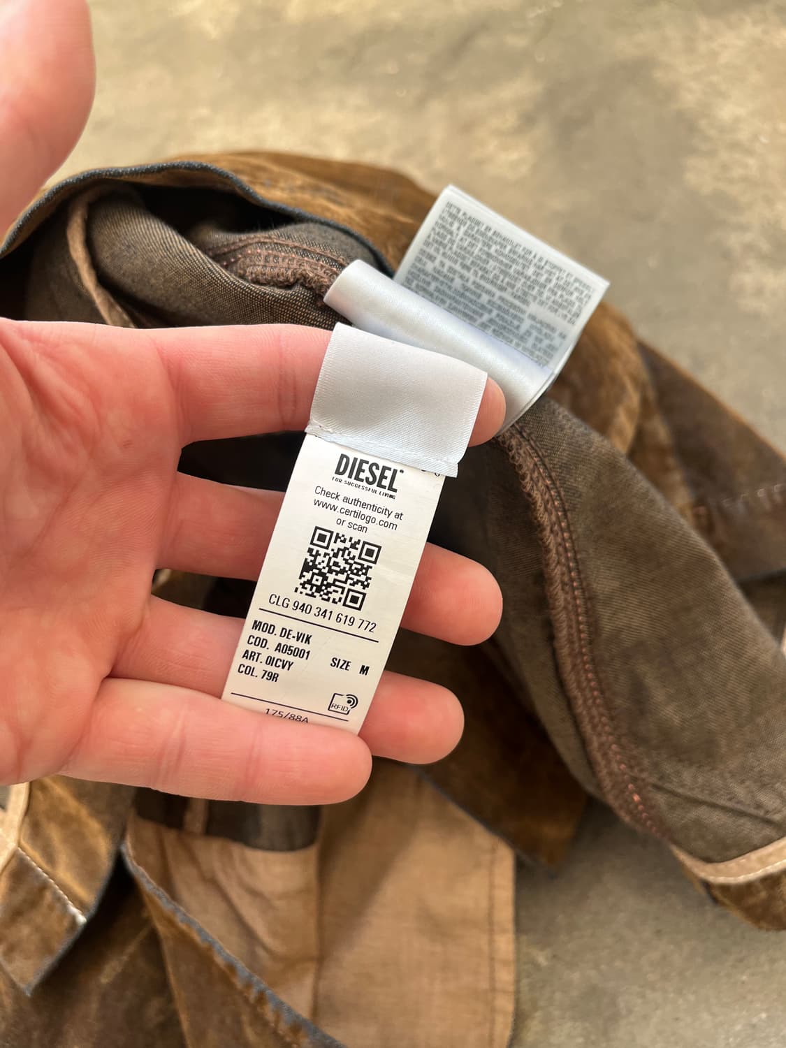 Diesel 디젤 로고 벨벳 베스트  상품이미지7