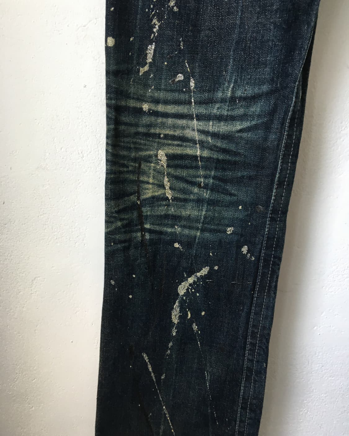 Painted washing denim pants 상품이미지5