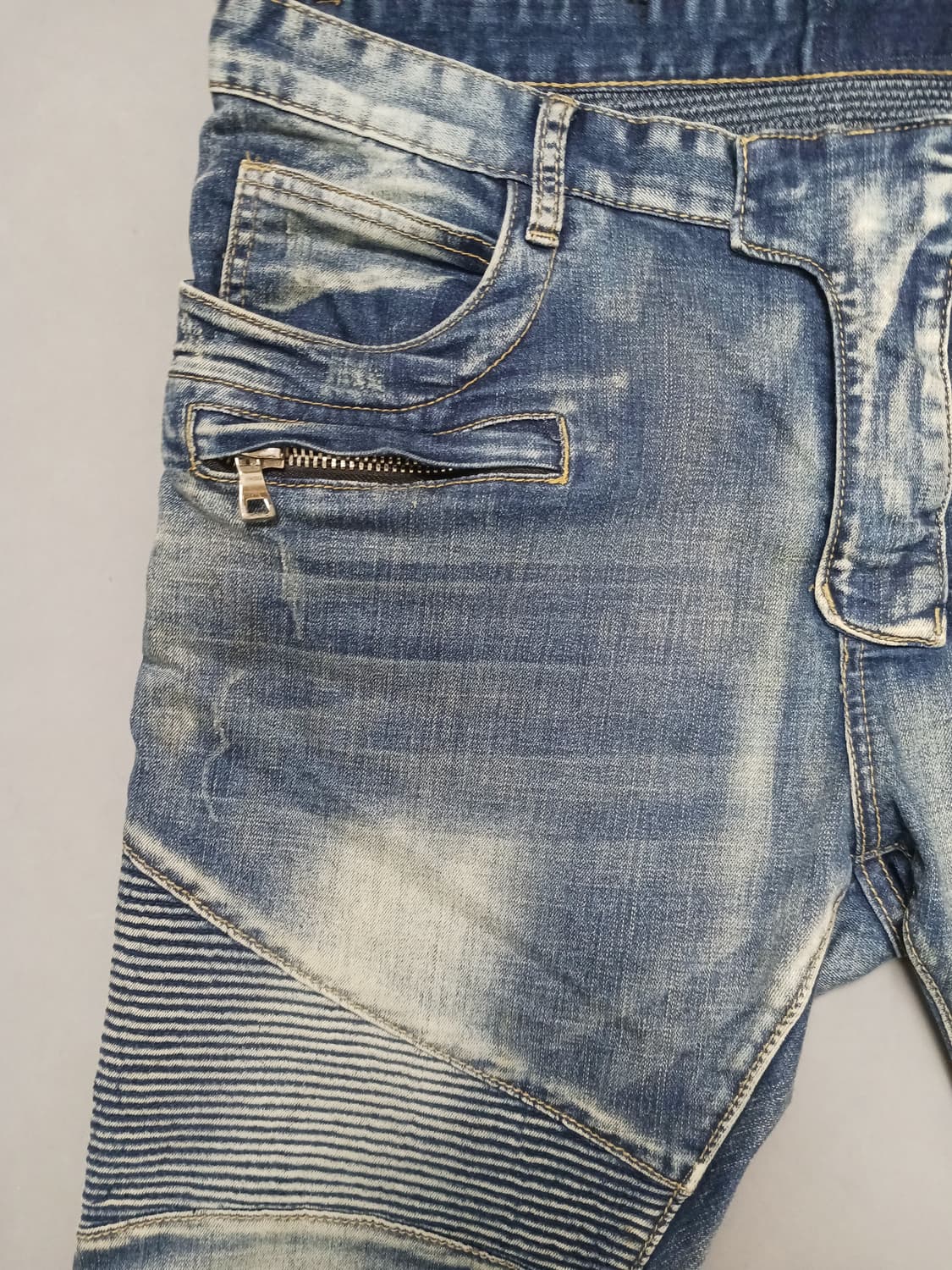 [36] 발망 진청워싱 바이커진 청바지 상품이미지2