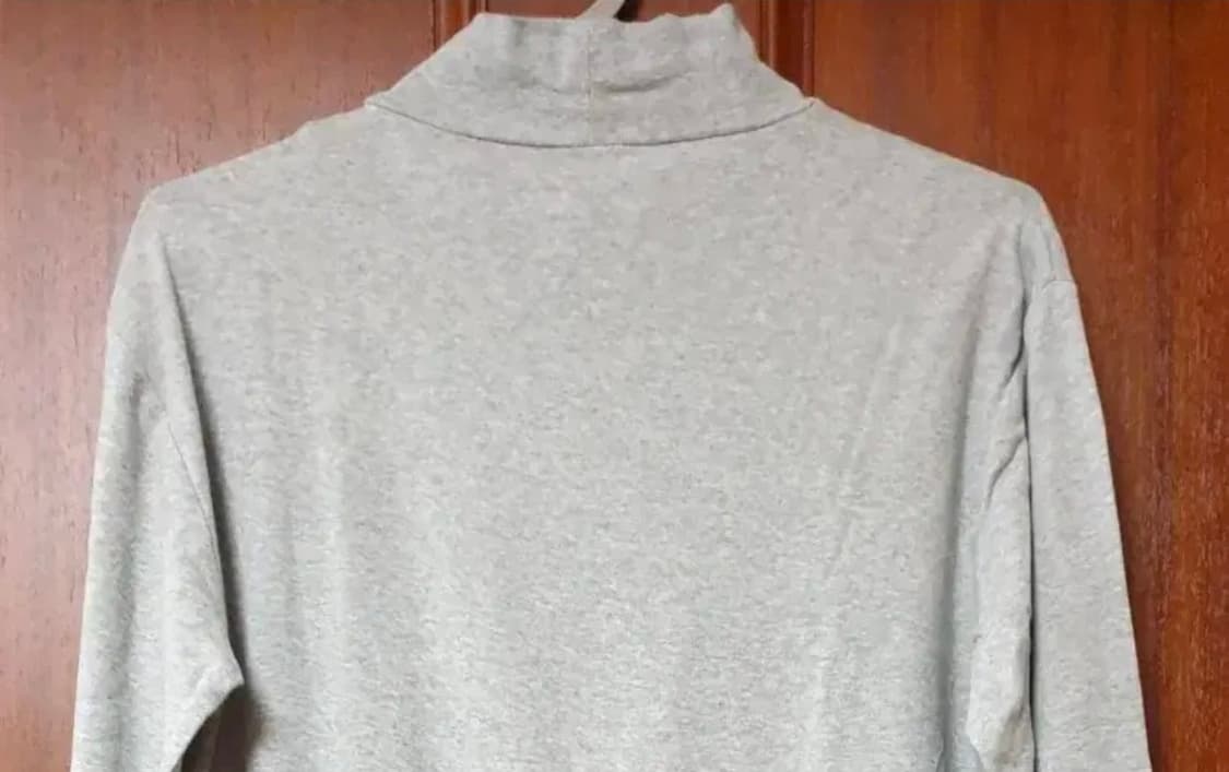 MUJI 무지 코튼 하프 넥 니트 롱슬리브 M    상품이미지1