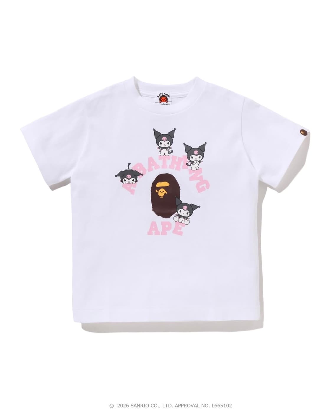 산리오 X 베이프 쿠로미 티셔츠 화이트 S사이즈 상품이미지1