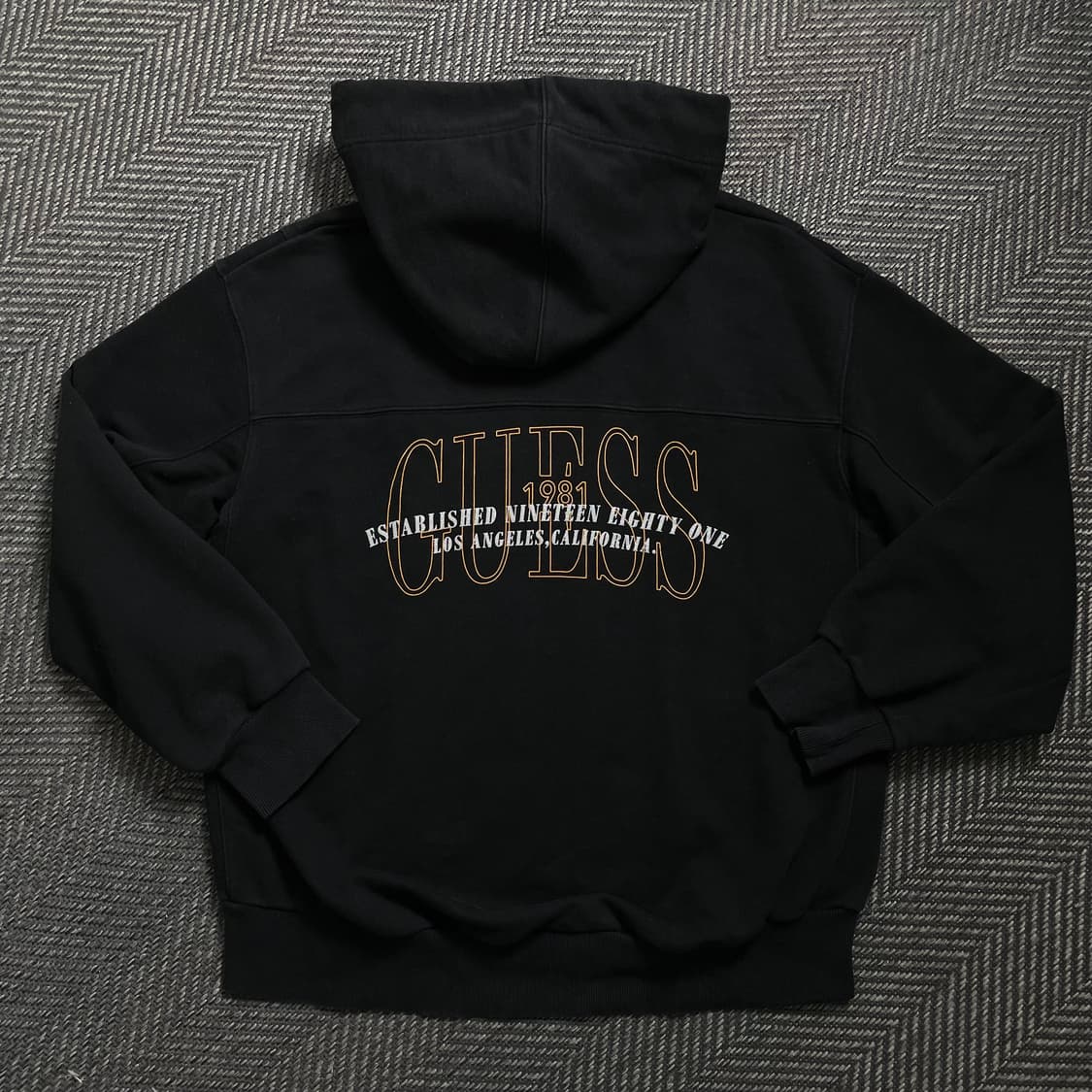 GUESS 올드스쿨 빅로고 후드 티셔츠 블랙y 4573 상품이미지2