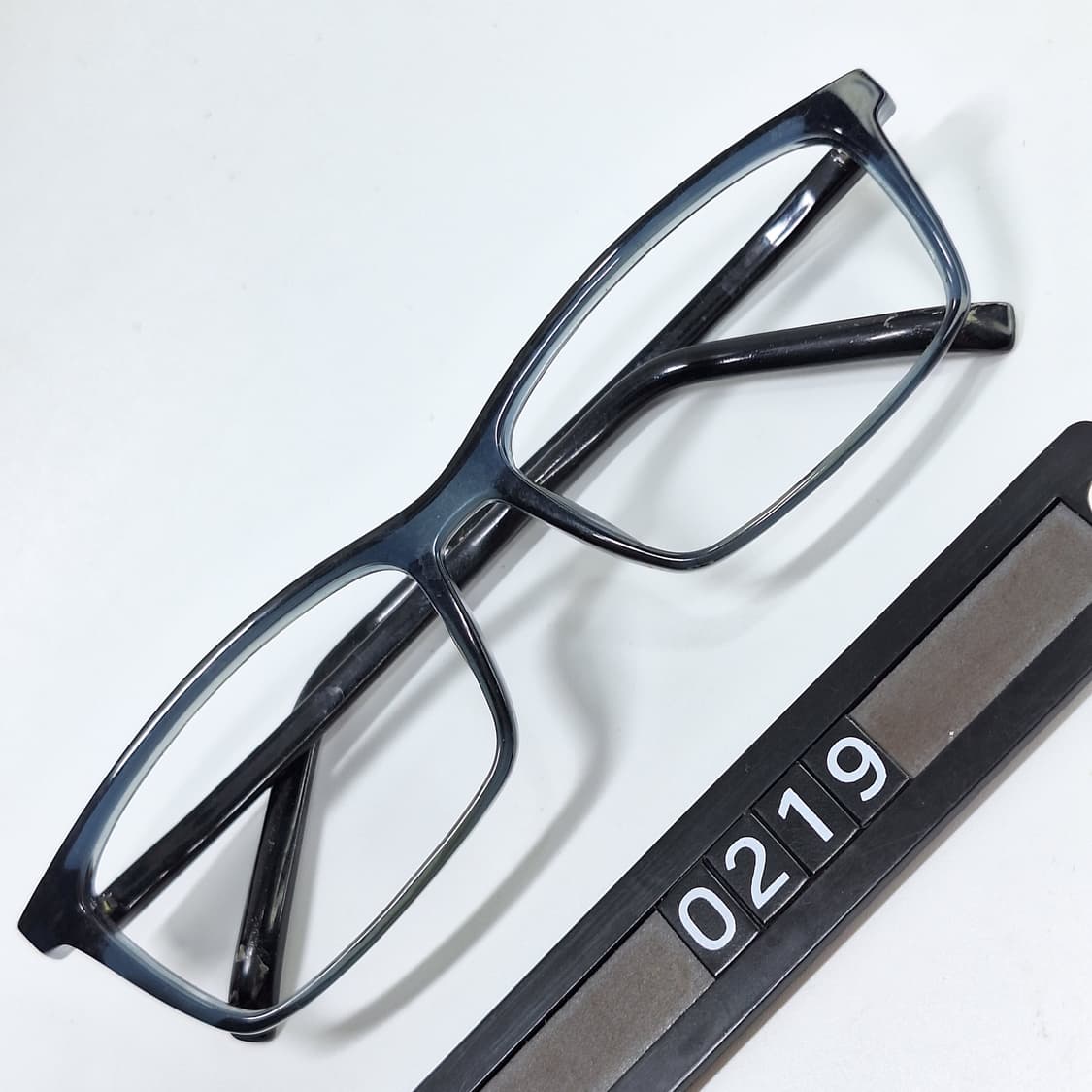 슬림 스퀘어 뿔테 안경테 144mm 빅사이즈 일본 수입 레트로 빈티지 상품이미지1