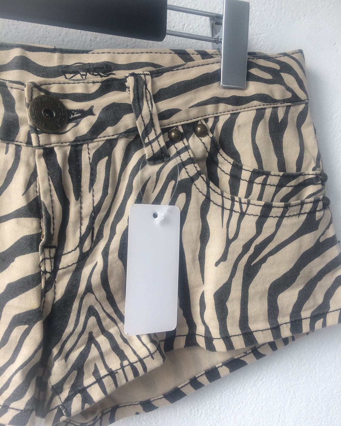 Stud point zebra pattern micro pants 상품이미지5
