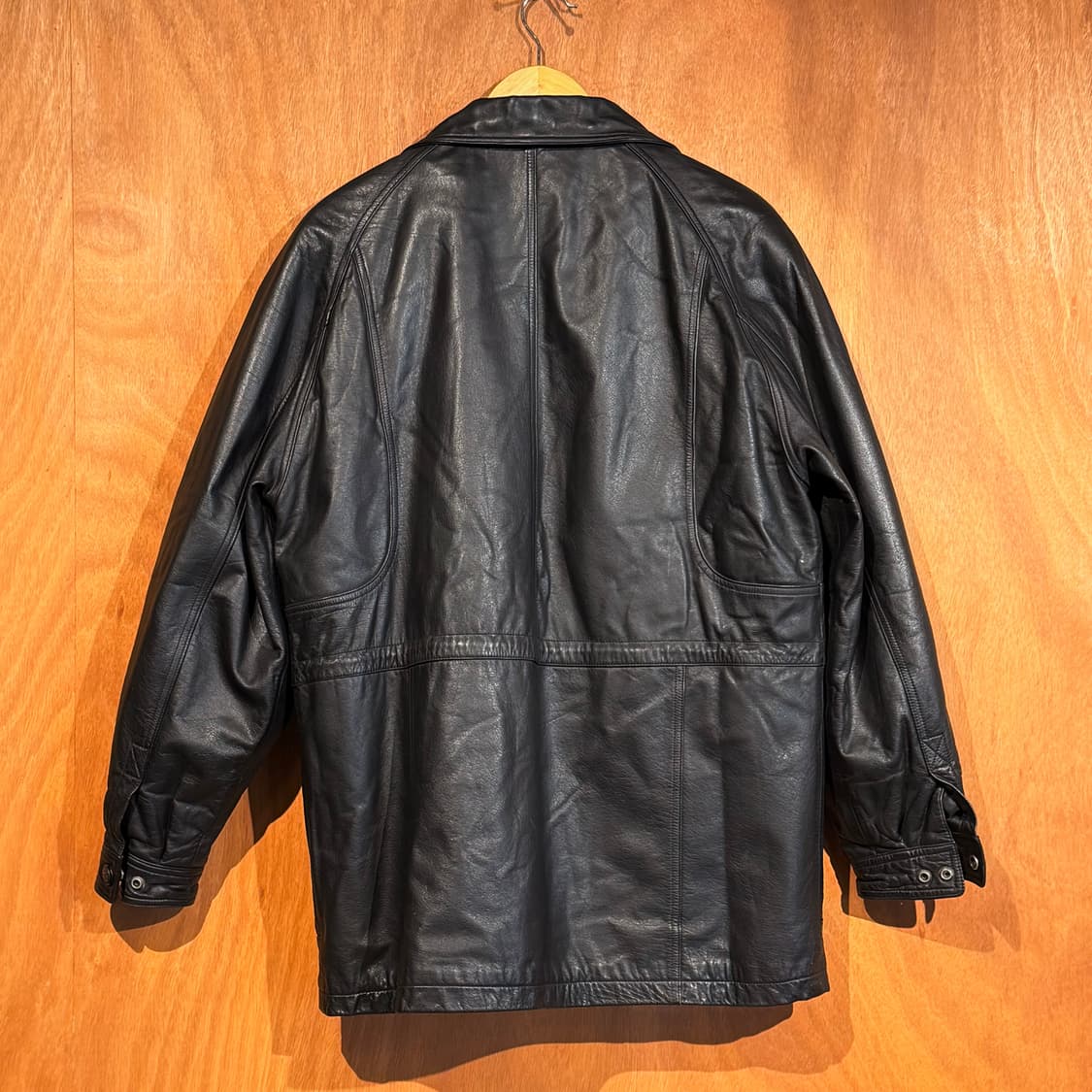 빈티지 헤비 카우레더 헌팅 자켓 L 소가죽 카코트 상품이미지7
