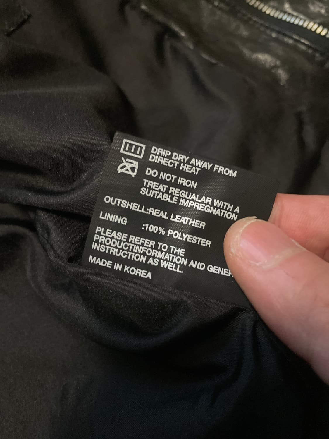 광희시장 웨스턴 무드 램스킨 양가죽 절개 레더 자켓 상품이미지10