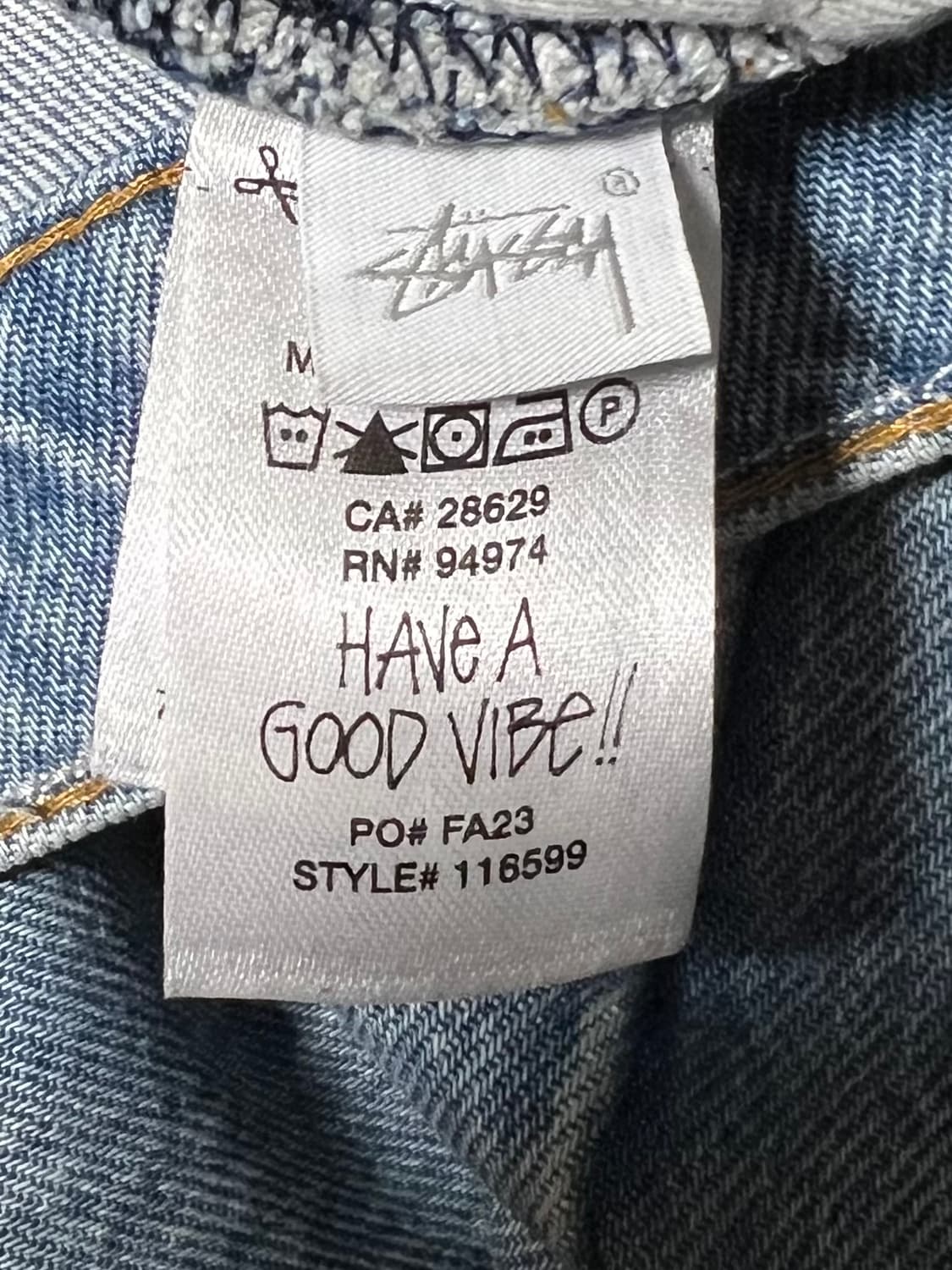 [30] 스투시 데님 빅 올 진 워시드 블루 빅올진 데님 팬츠 청바지 상품이미지8