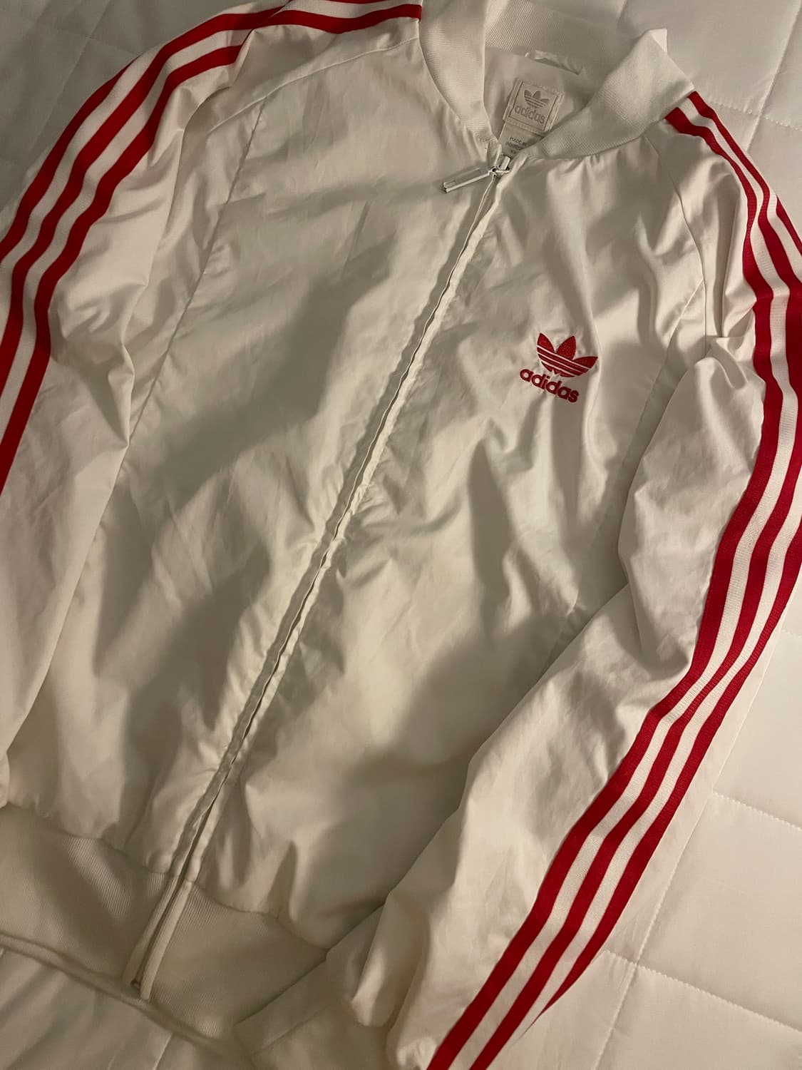 아디다스 트레포일 로고 화이트레드 트랙탑 상품이미지3