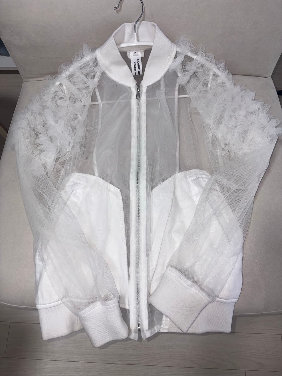 Comme des garcons 꼼데가르송 블루종 레이스 봄버 자켓 상품이미지1