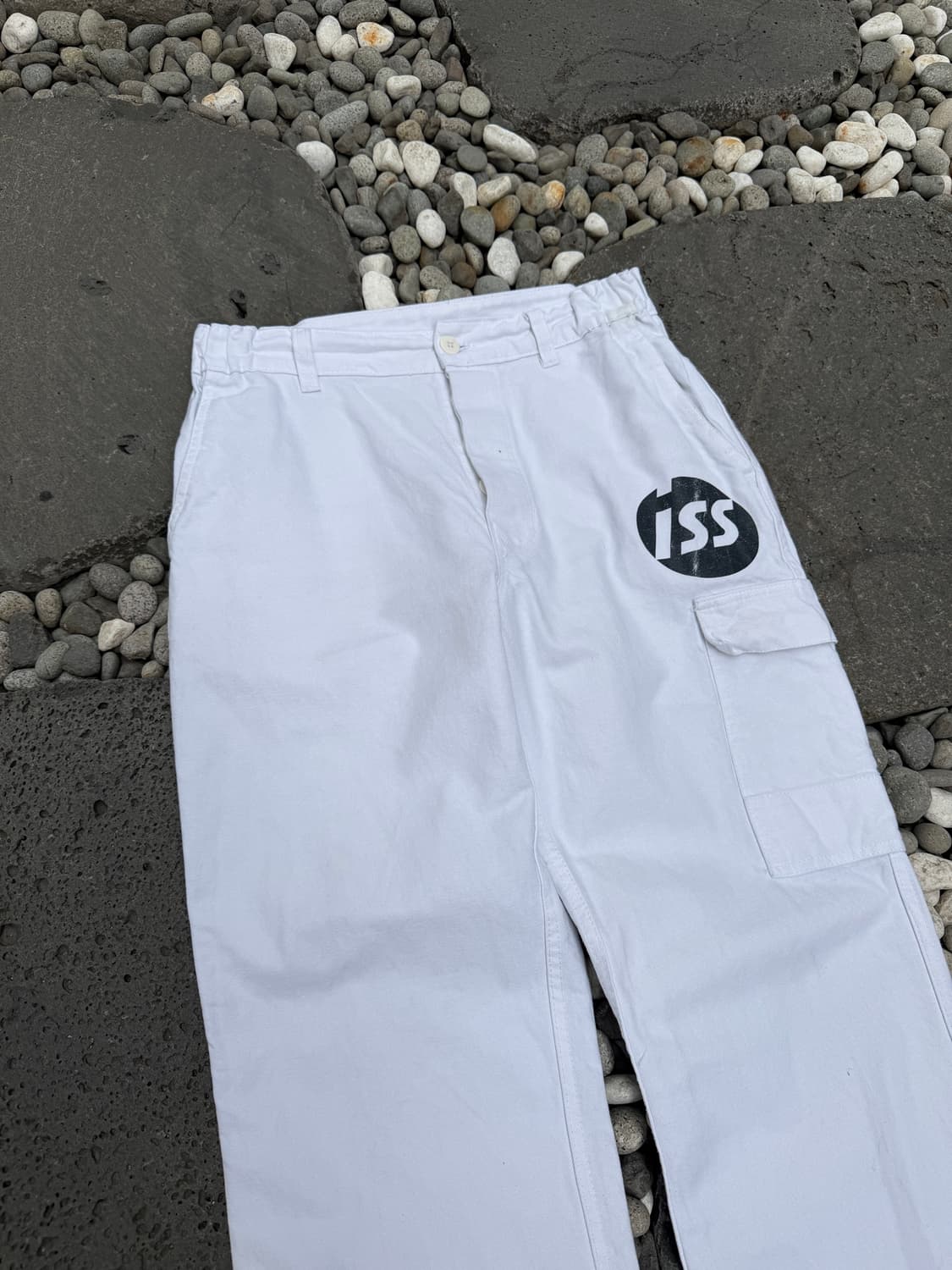 1990s VINTAGE WHITE FRENCH ISS 프렌치워크팬츠 상품이미지5