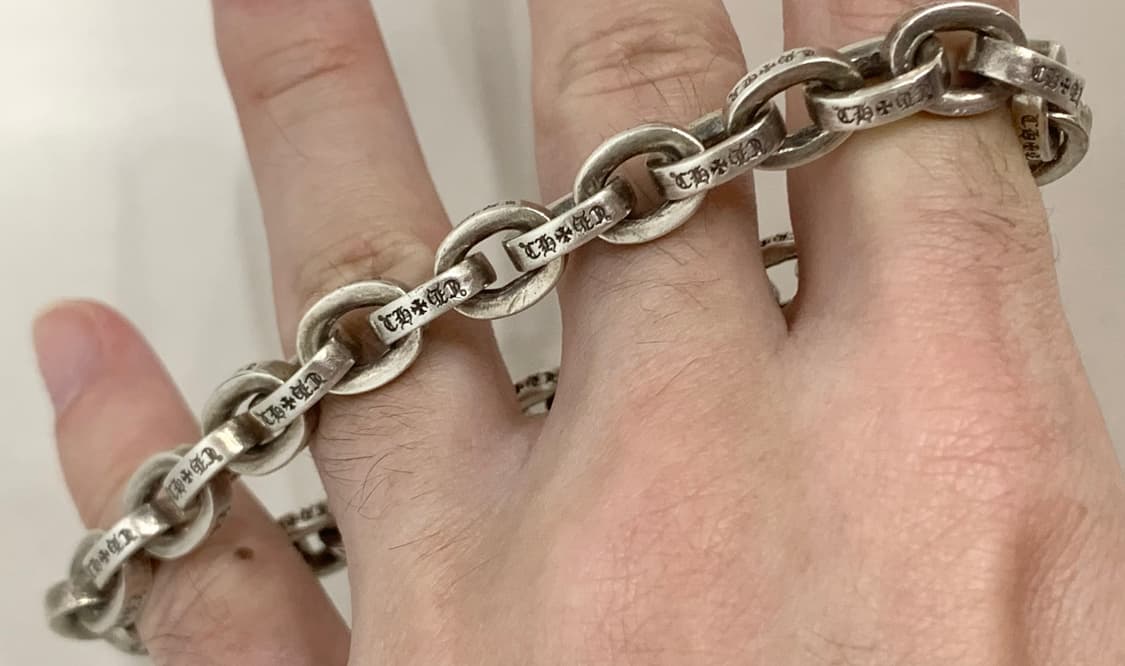 [8인치]크롬하츠 페이퍼체인 라지 팔찌 상품이미지3