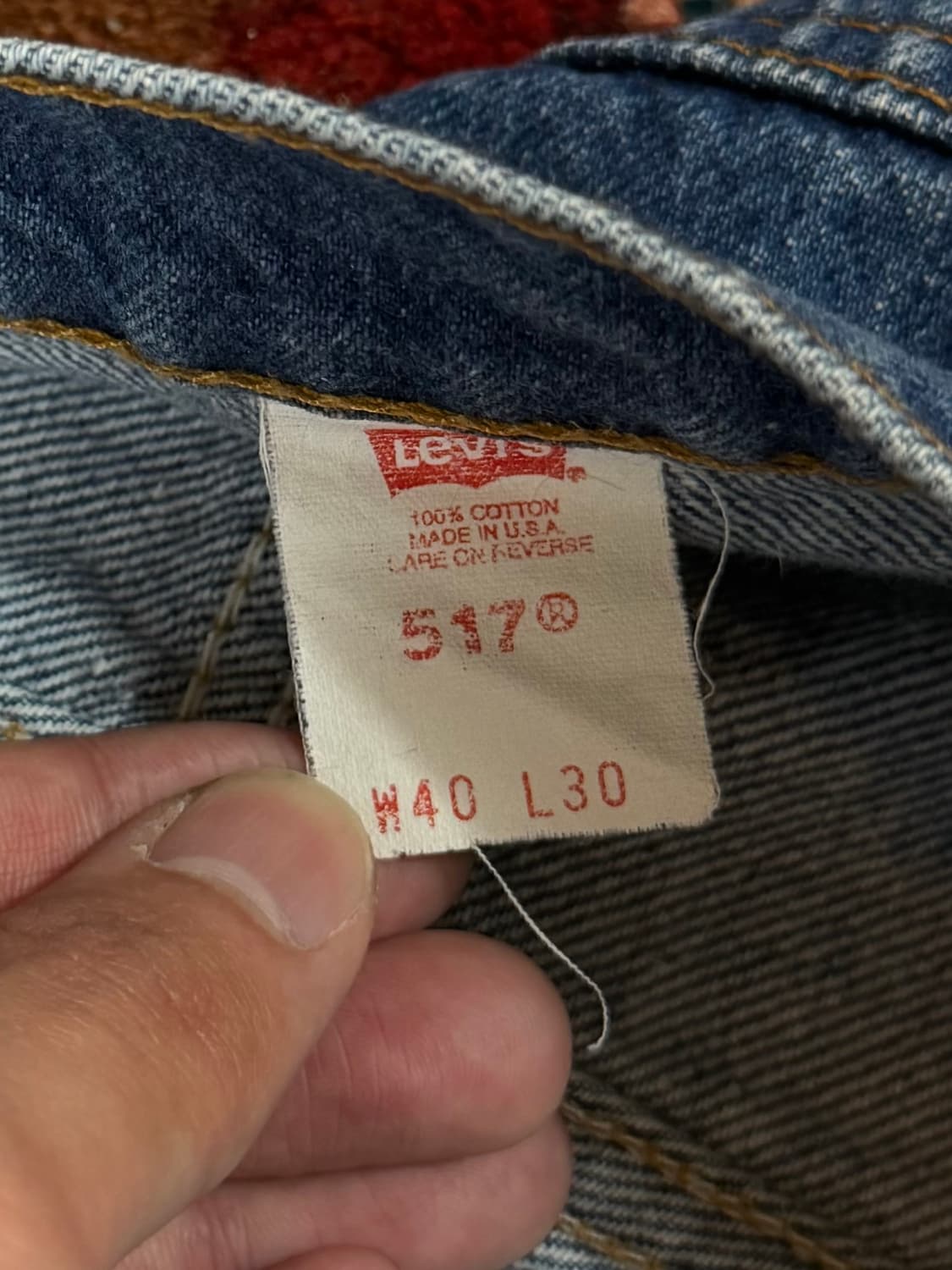 90's USA Made 빈티지 리바이스 517 오렌지탭 부츠컷 상품이미지9