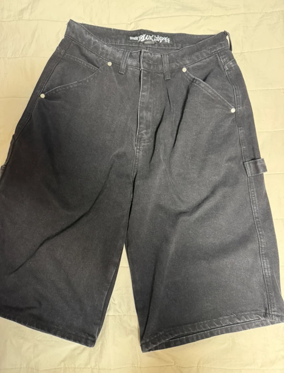 스웨이드 데님 버뮤다 팬츠 상품이미지1