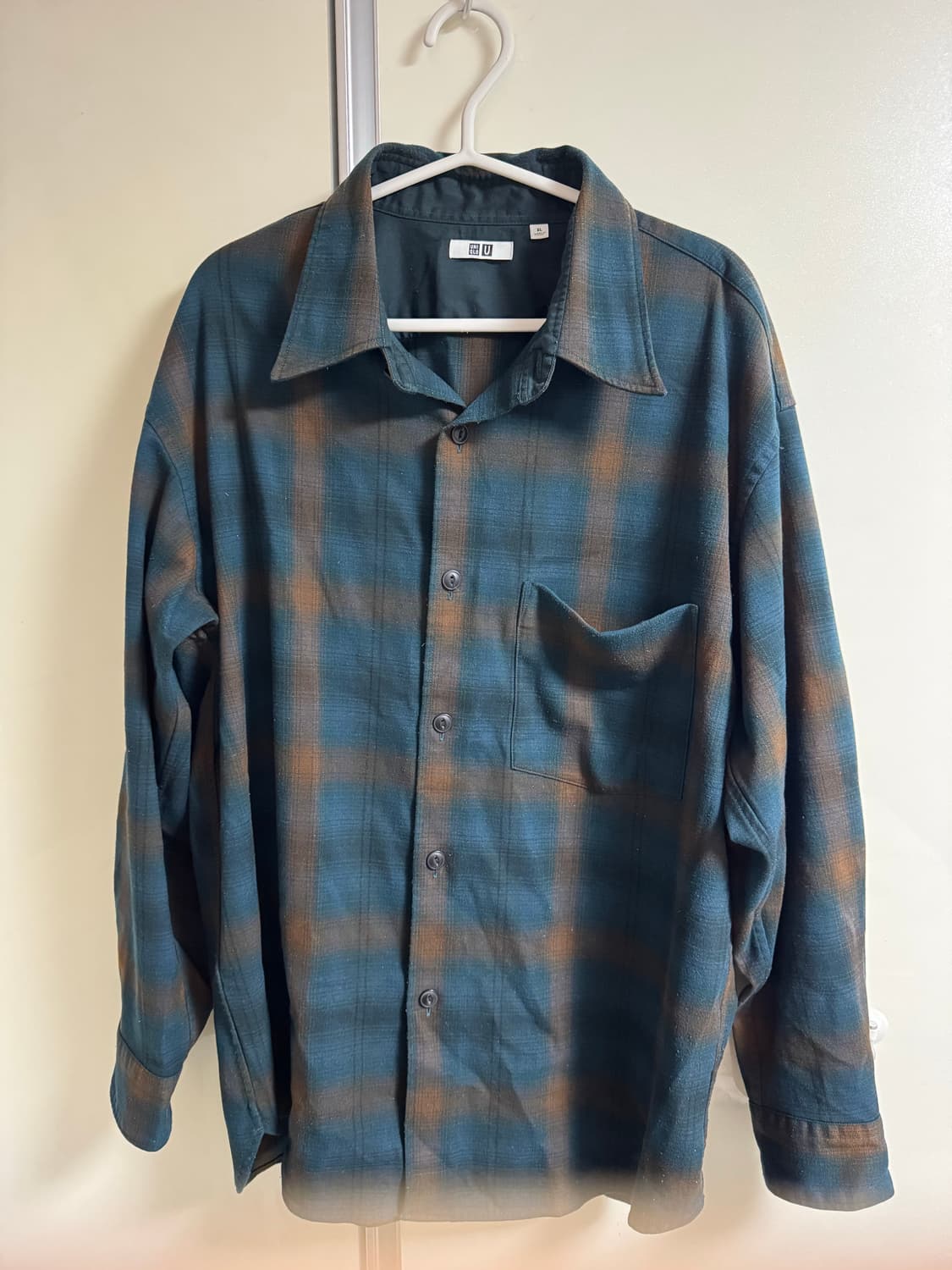 유니클로 르메르 U 체크 셔츠 XL 상품이미지1